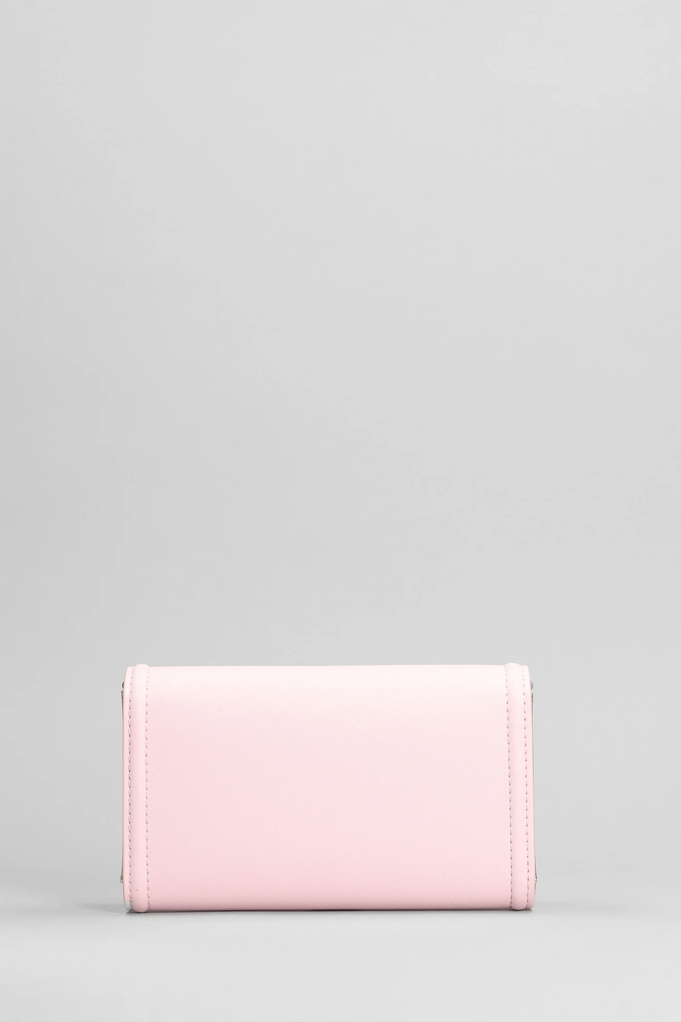 Clutch in rose-pink faux leather - Image 3