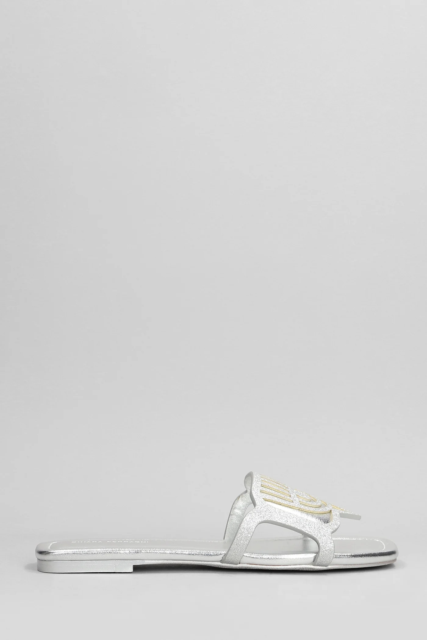 Penelope Flats in silver glitter