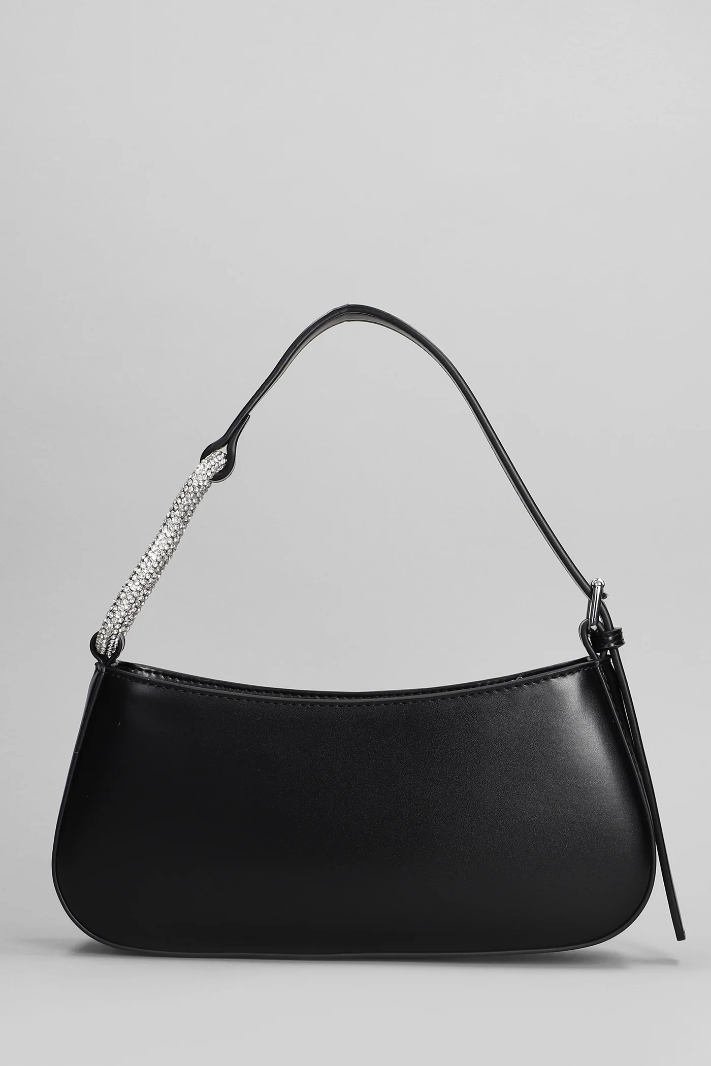 Shoulder bag in black faux leather - Image 3