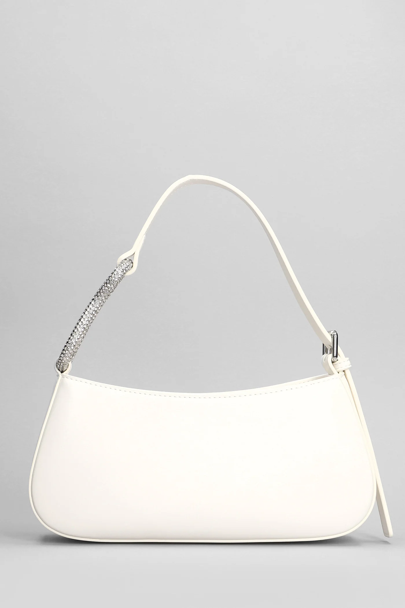 Shoulder bag in white faux leather - Image 3