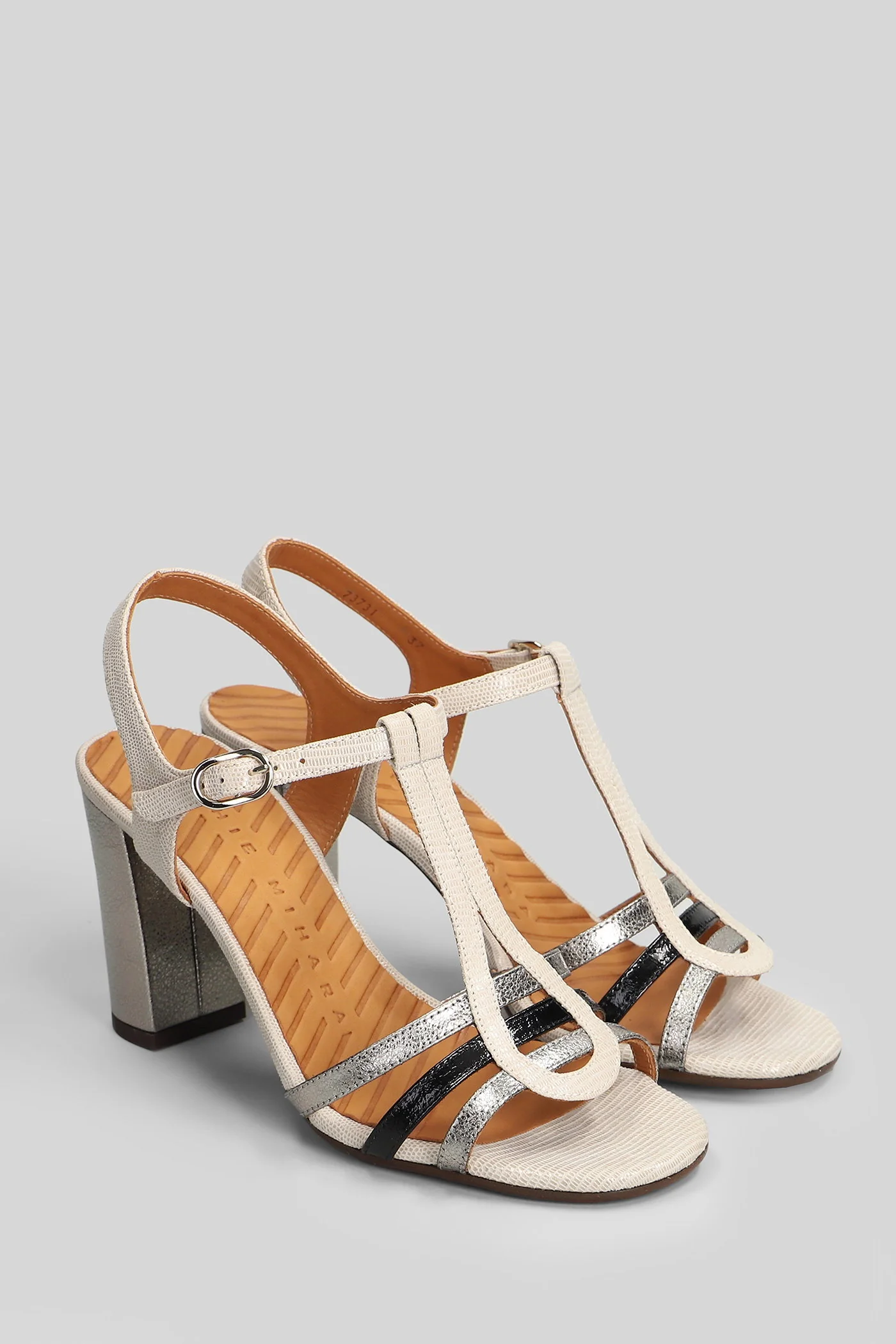 Babi Sandals in beige leather - Image 2