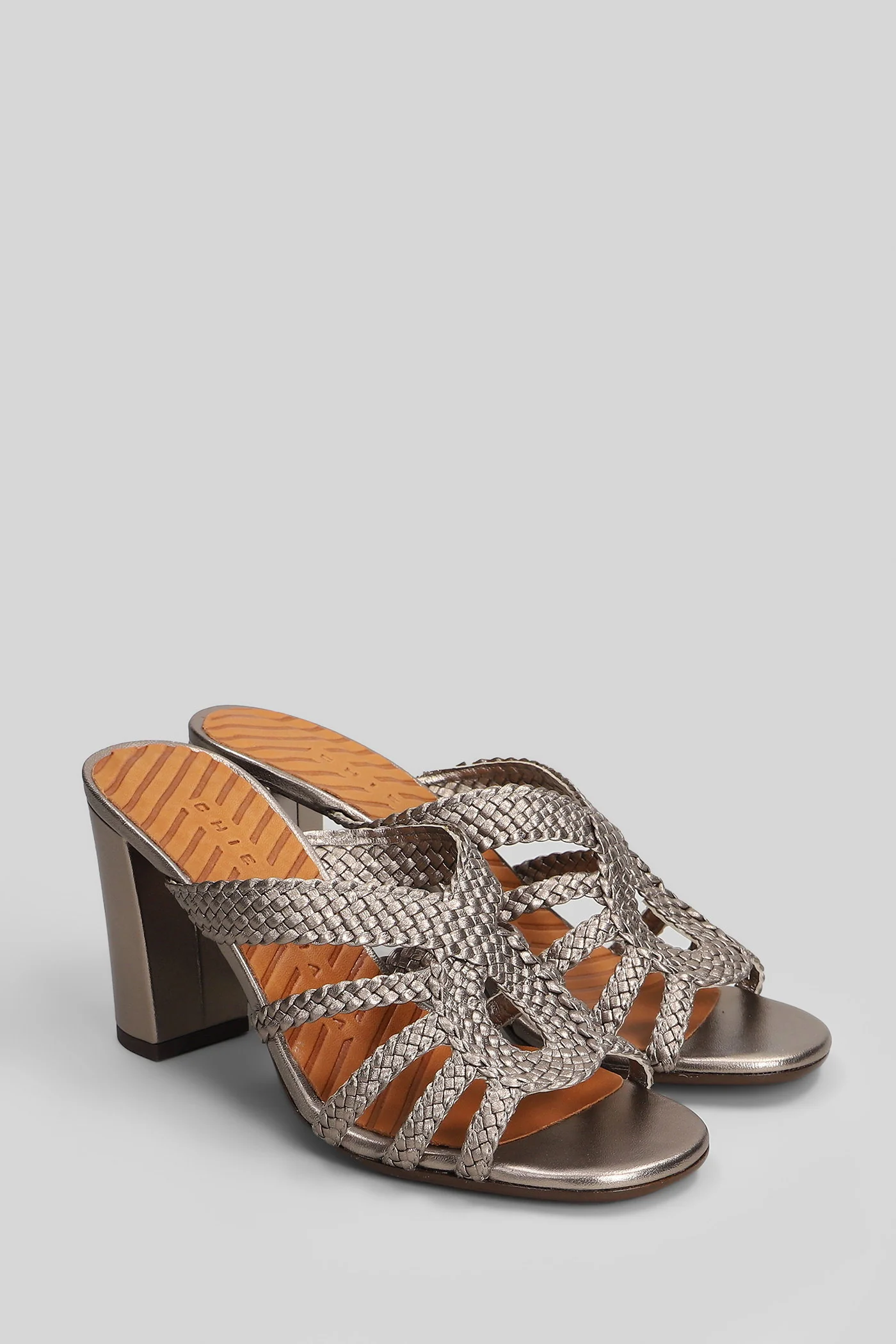 Beloni Sandals in Gunmetal leather - Image 2