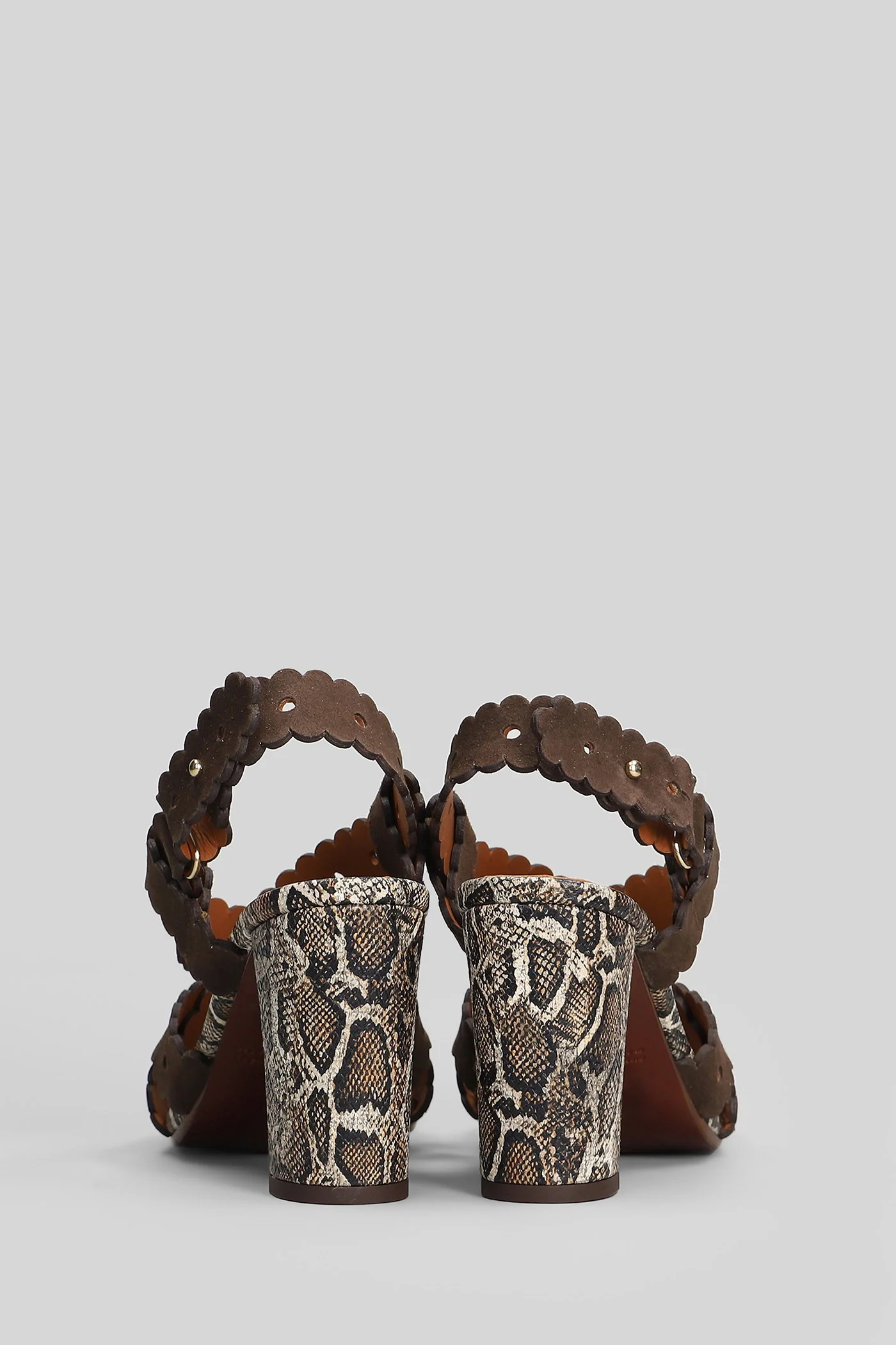 Biby Sandals in dark brown suede - Image 4