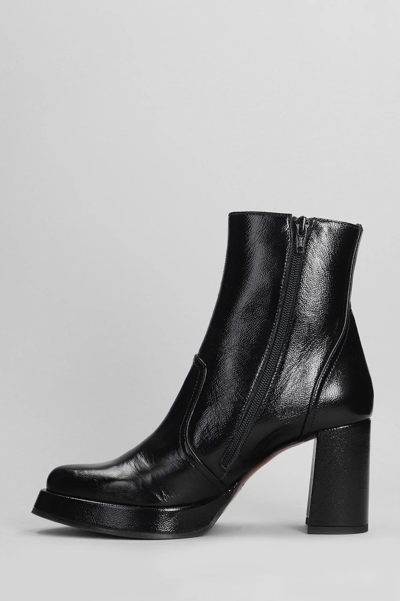 Fentu 45 High heels Ankle boots in black leather - Image 3