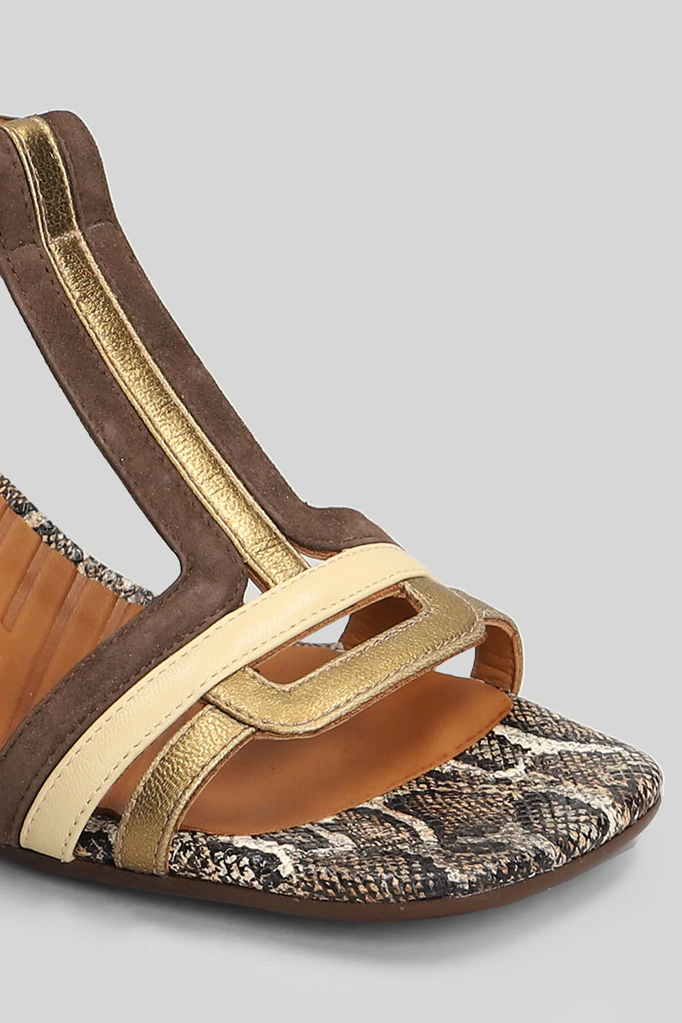 Liluce Sandals in bronze suede and leather - Image 5