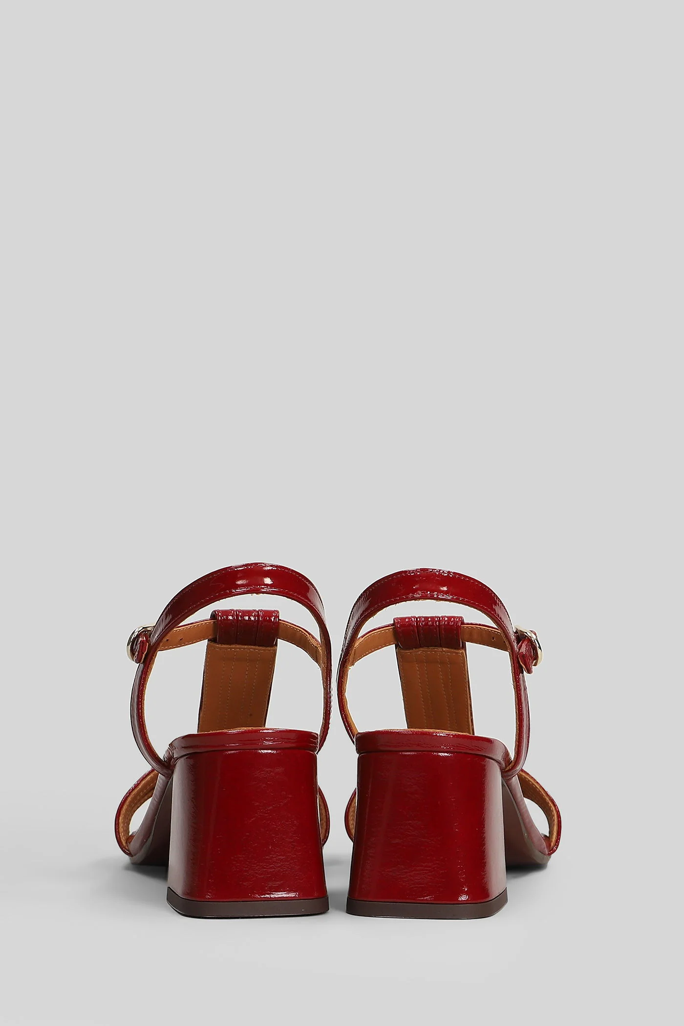 Liluce Sandals in red leather - Image 4