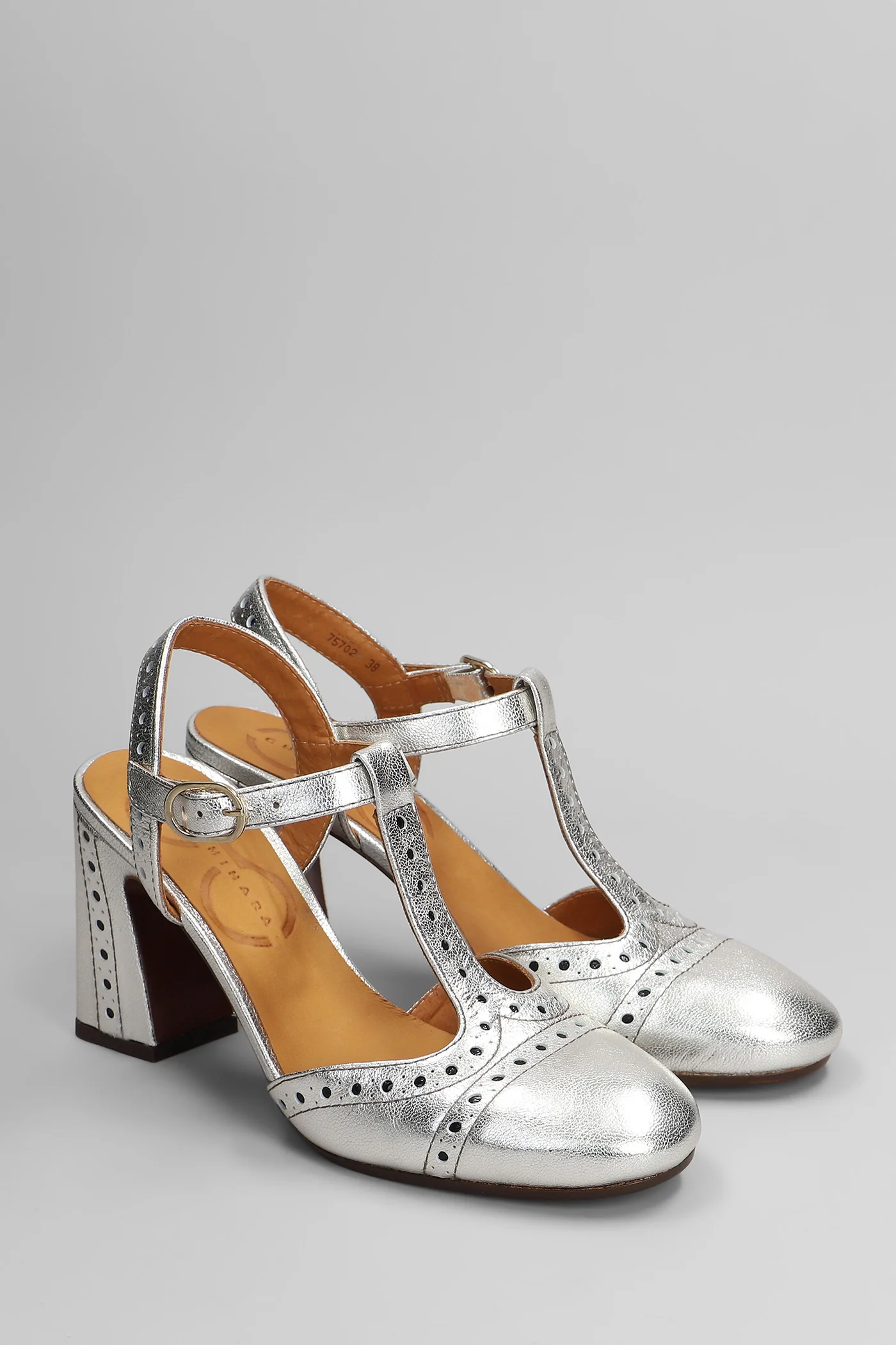 Mira 46 Pumps in silver leather - Image 2