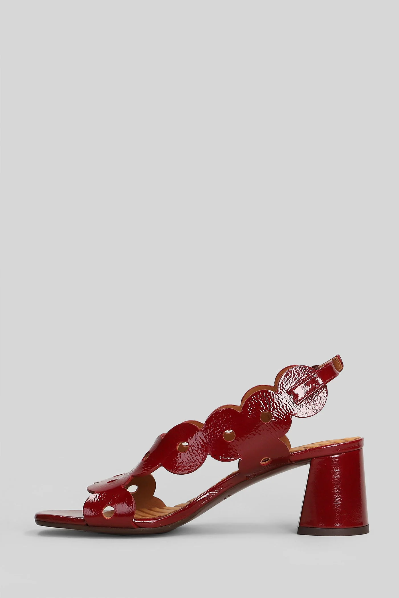 Ryed Sandals in red leather - Image 3