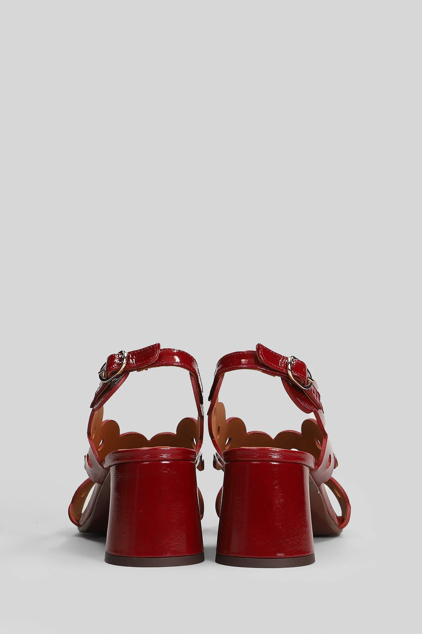 Ryed Sandals in red leather - Image 4