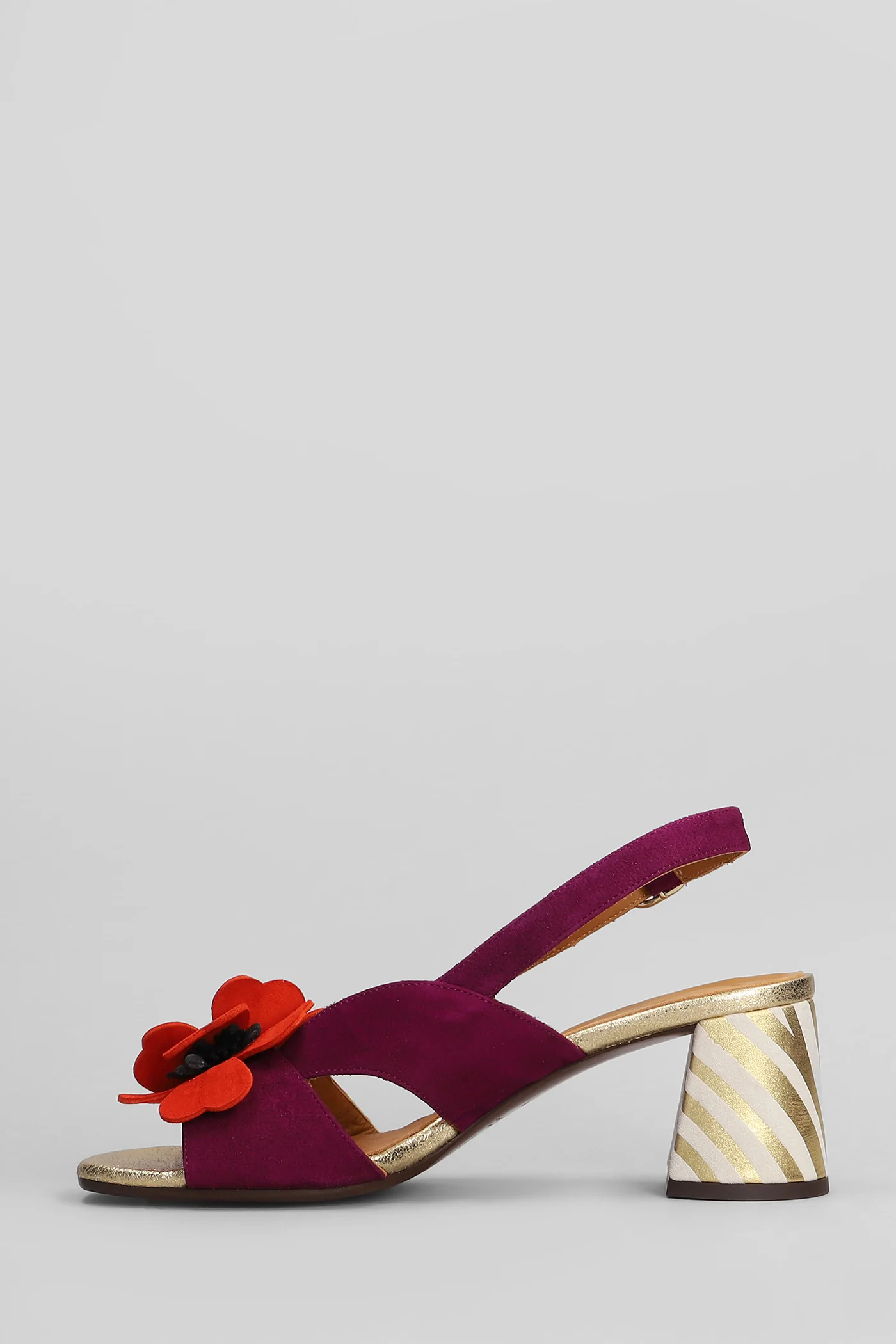 Sandals in Viola suede - Image 3