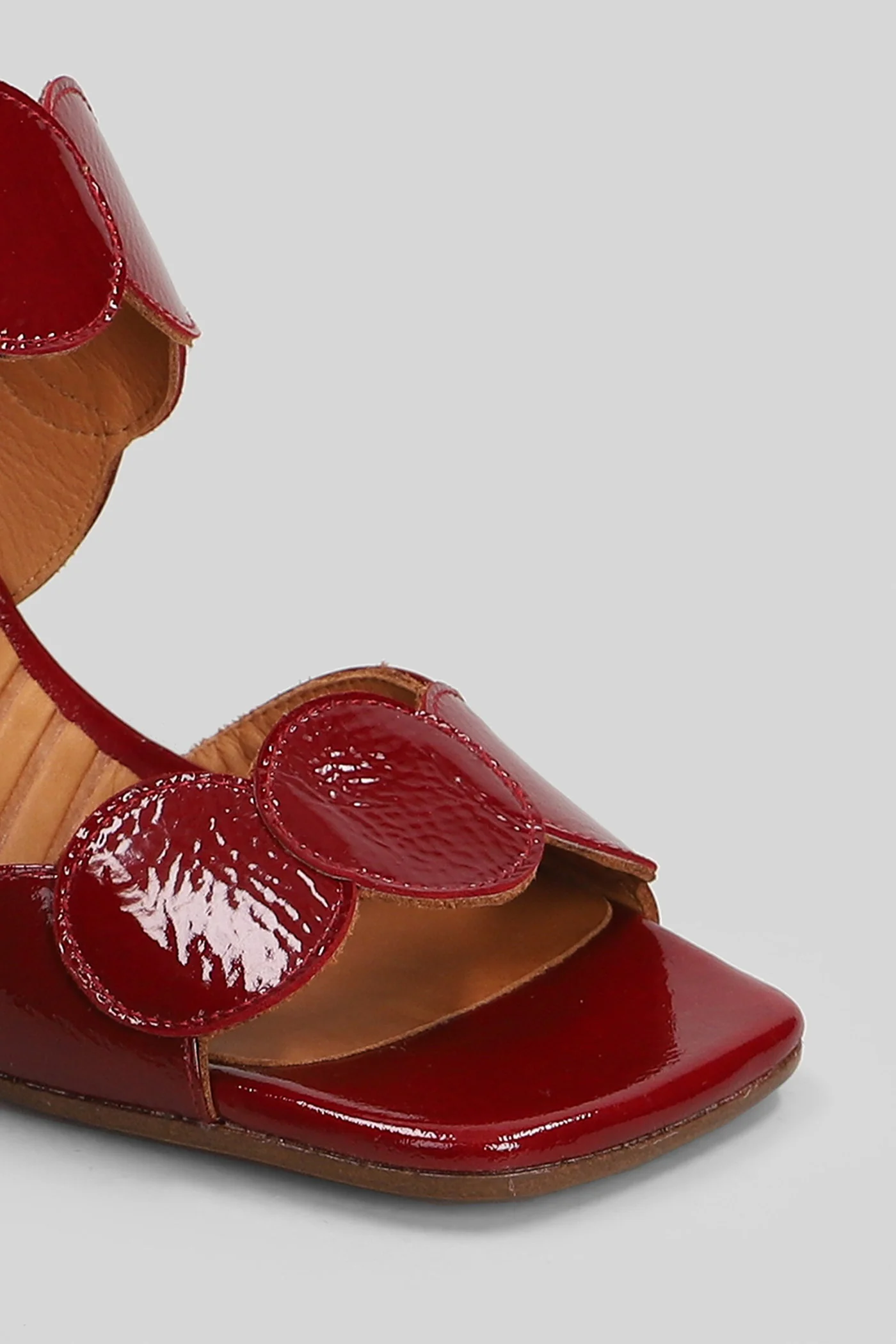 Urana Sandals in red leather - Image 5