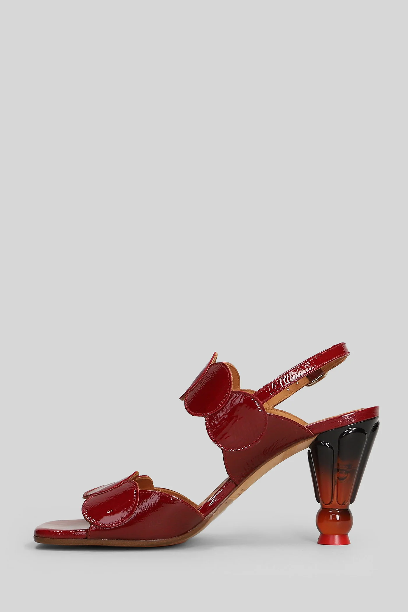 Urana Sandals in red leather - Image 8