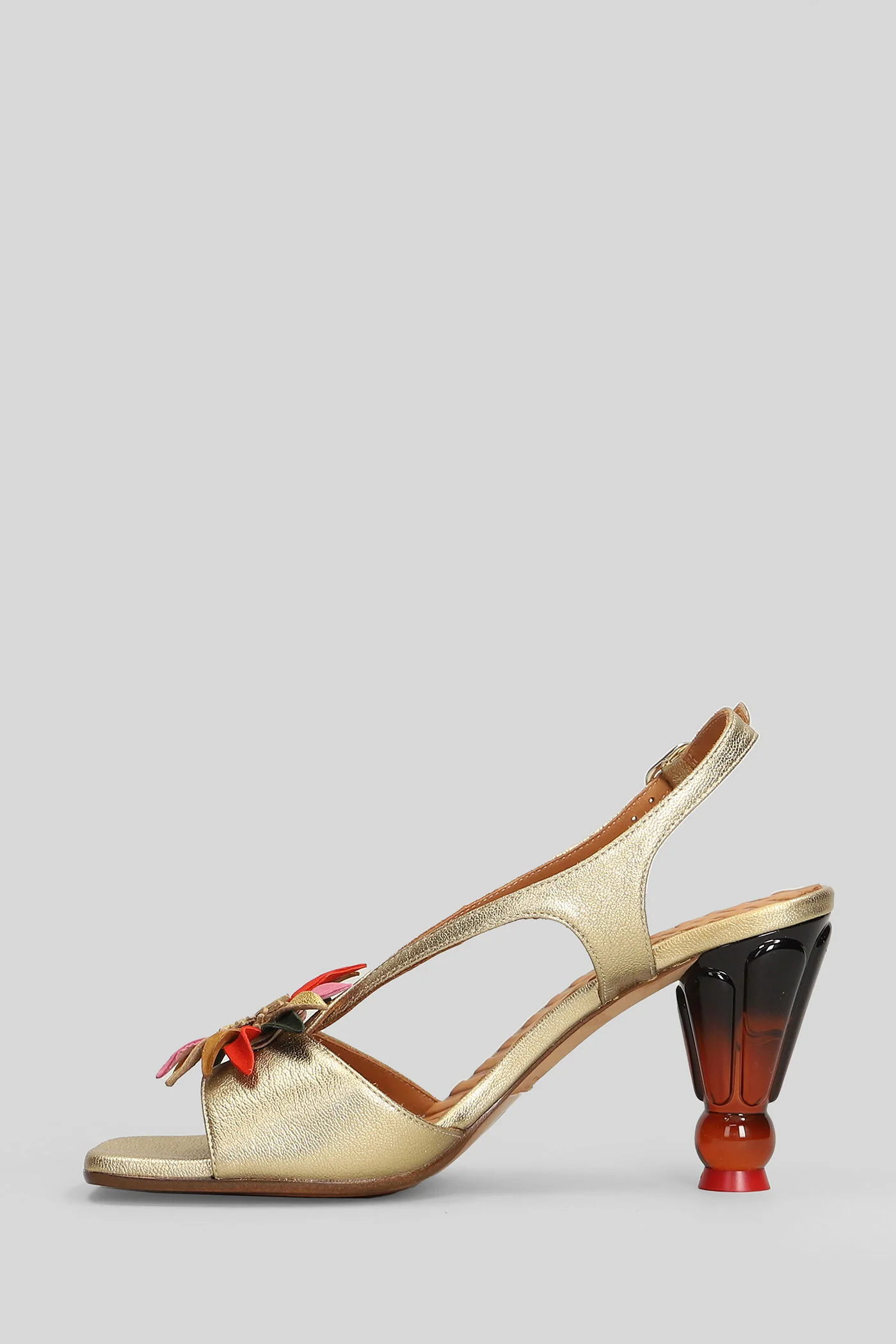 Uyane Sandals in platinum leather - Image 3