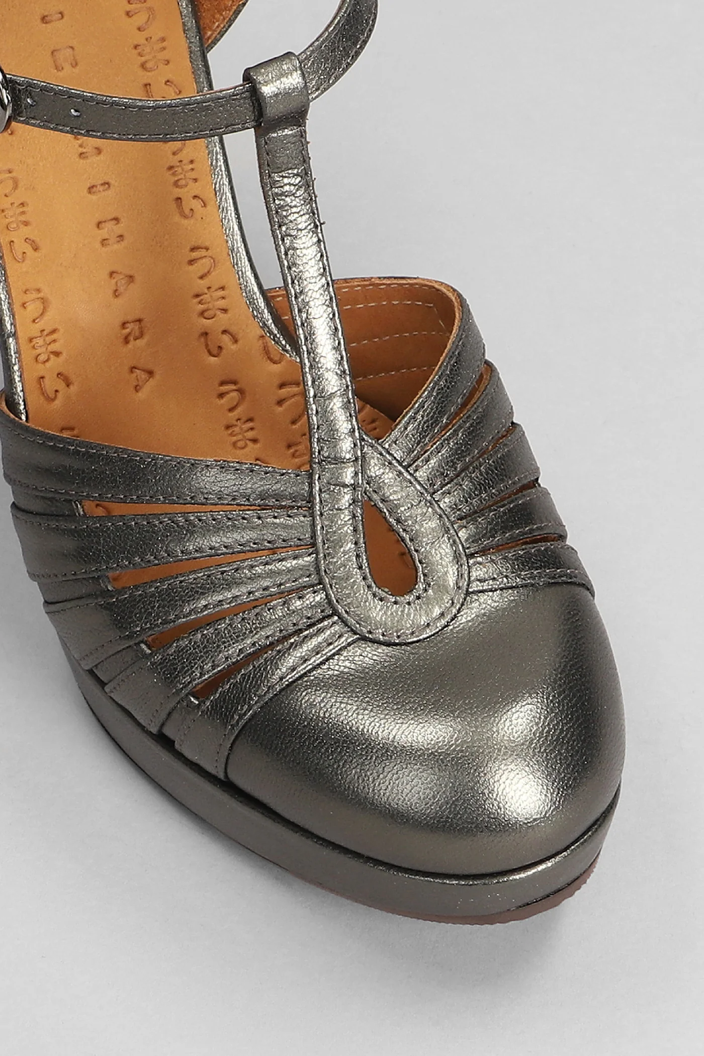 Yaisu Pumps in Gunmetal leather - Image 5