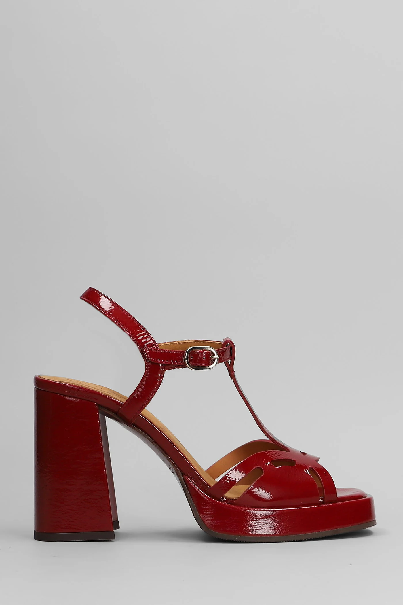 Zinto 46 Sandals in red leather