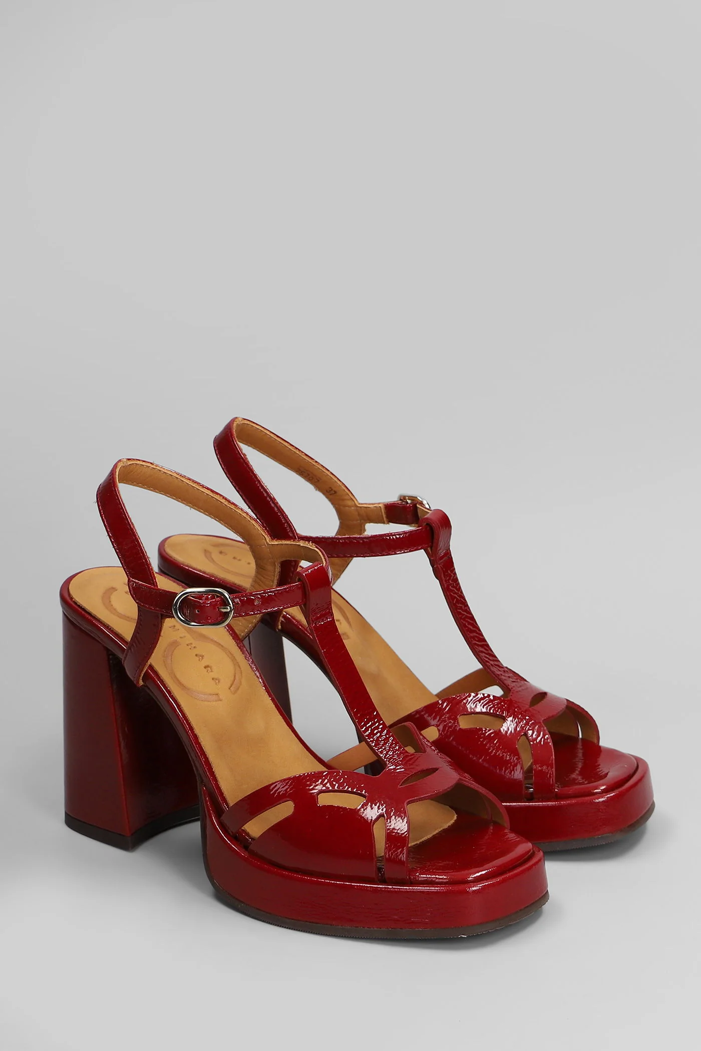 Zinto 46 Sandals in red leather - Image 2