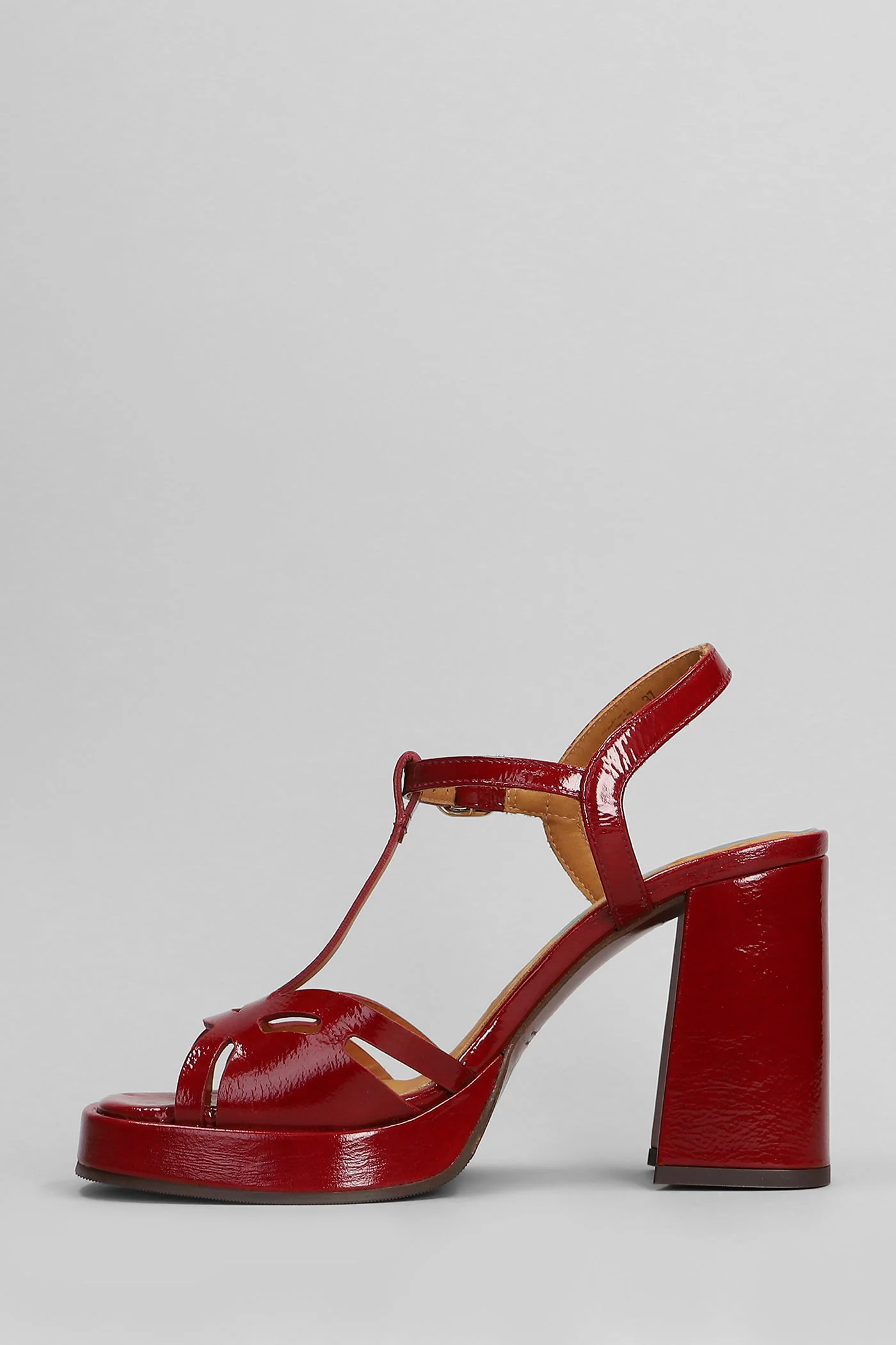 Zinto 46 Sandals in red leather - Image 3