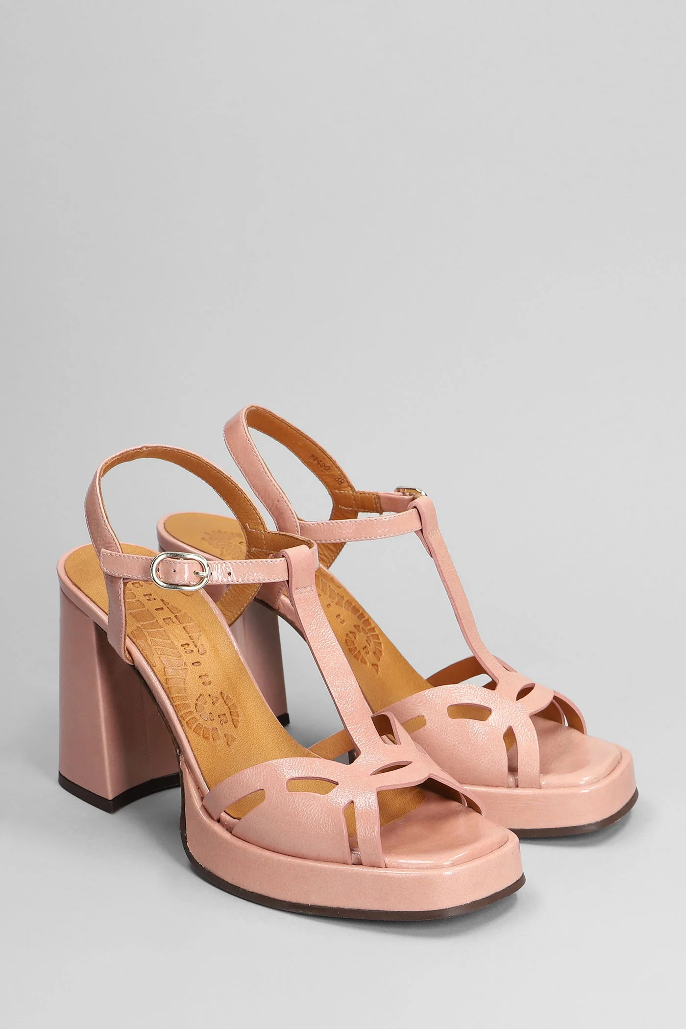 Zinto Sandals in rose-pink leather - Image 2