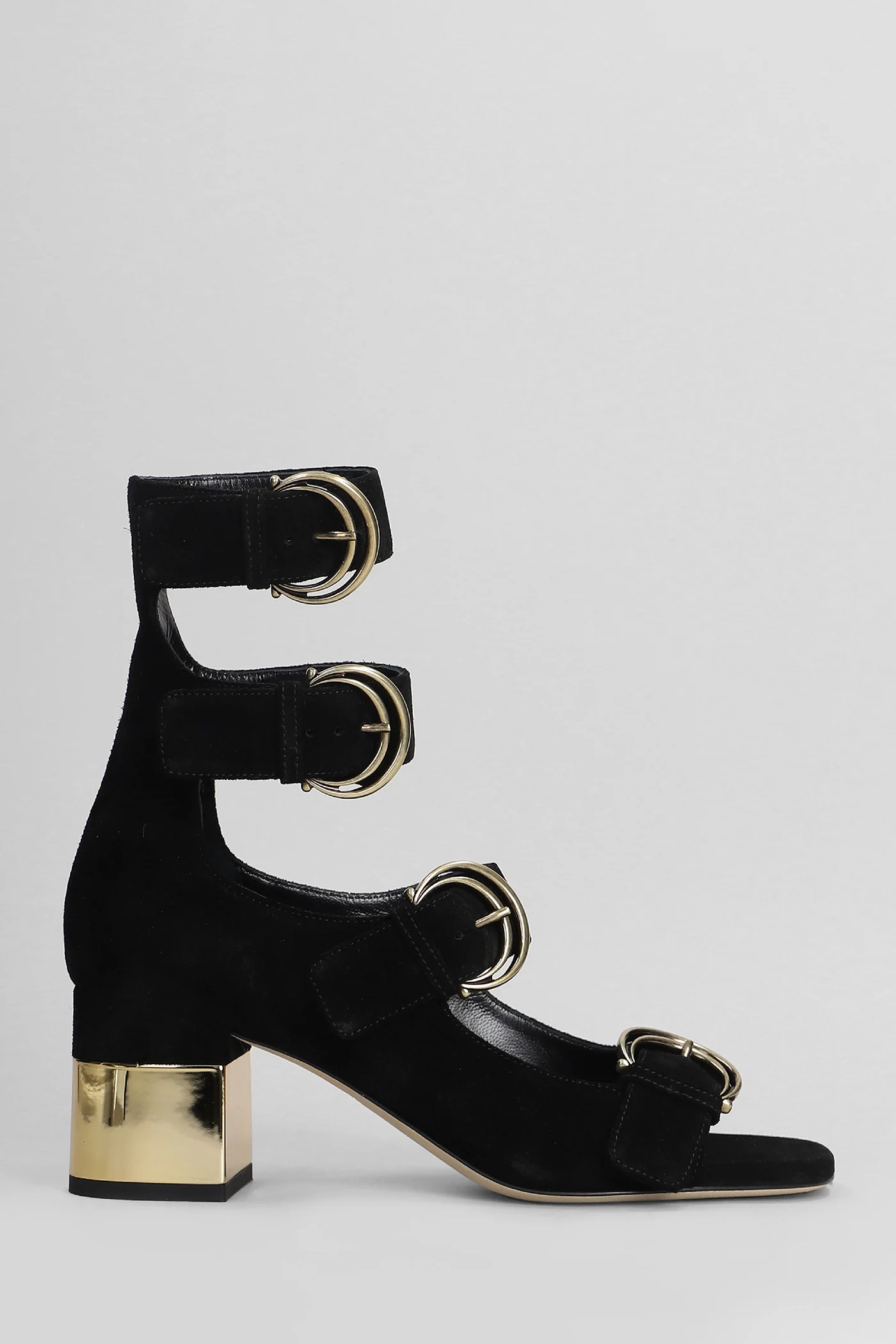 Alize Sandals in black suede