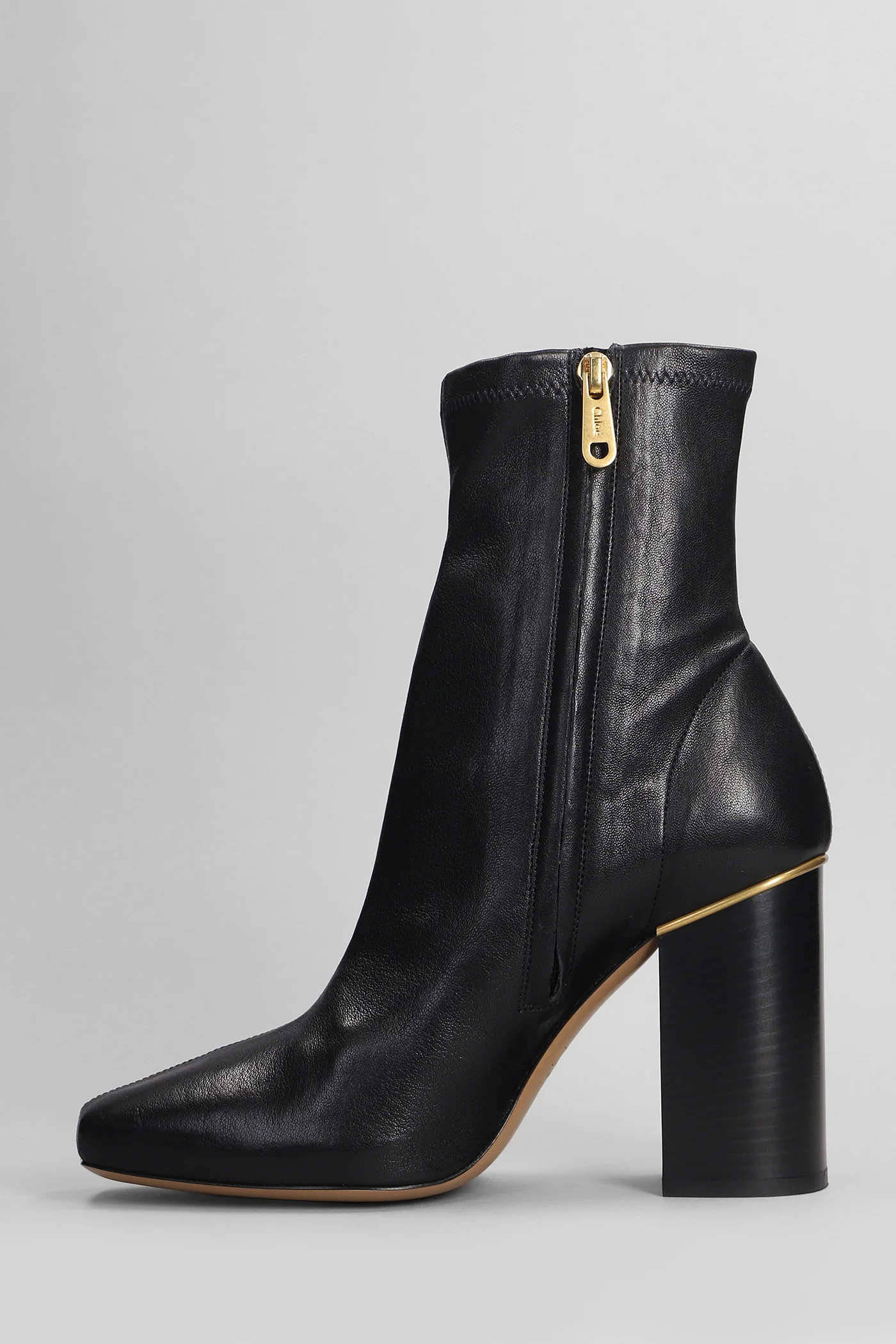 Ambre High heels Ankle boots in black leather - Image 3