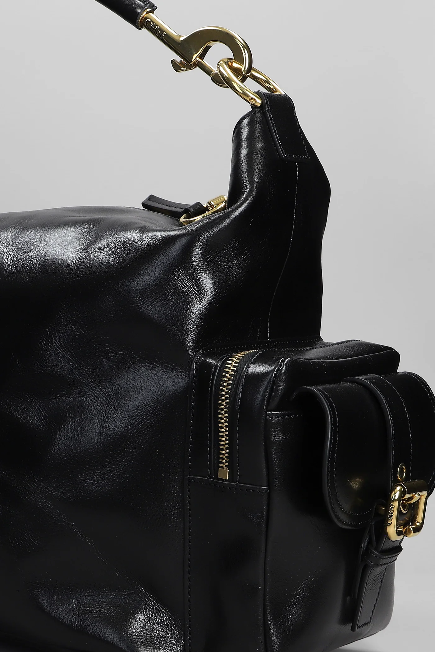 Camera bag Shoulder bag in black leather - Image 4