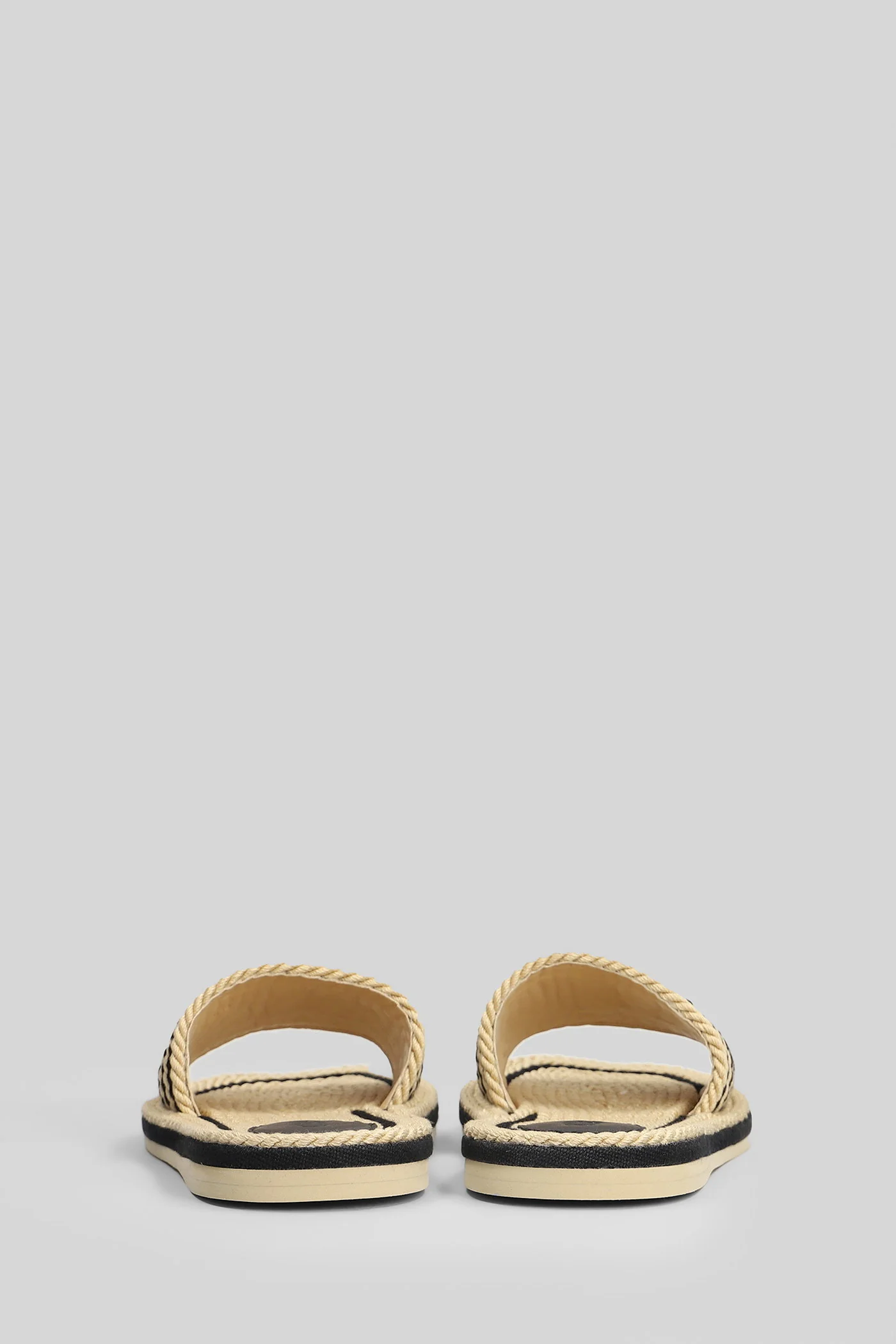 Chloe sand Flat sandal-slipper in beige raffia - Image 4