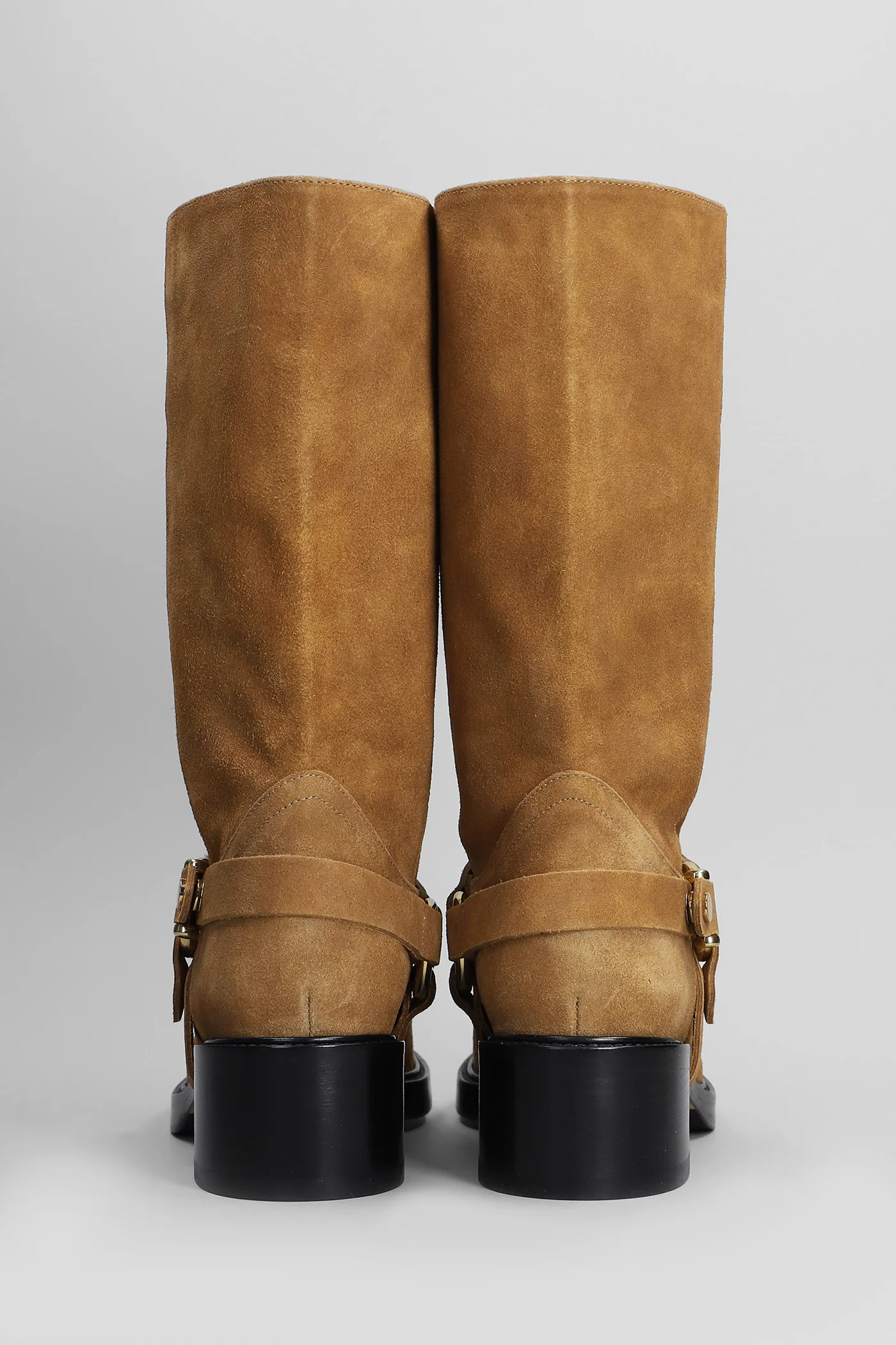 Dakota low heels boots in brown suede - Image 2