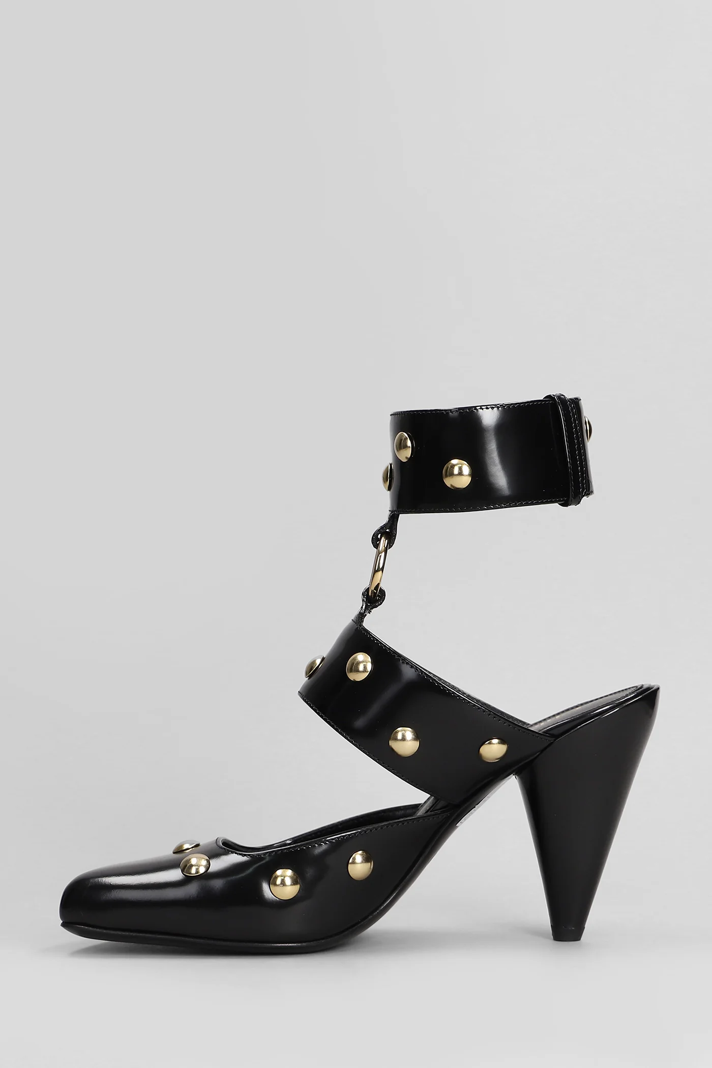 Jade Pumps in black leather - Image 3