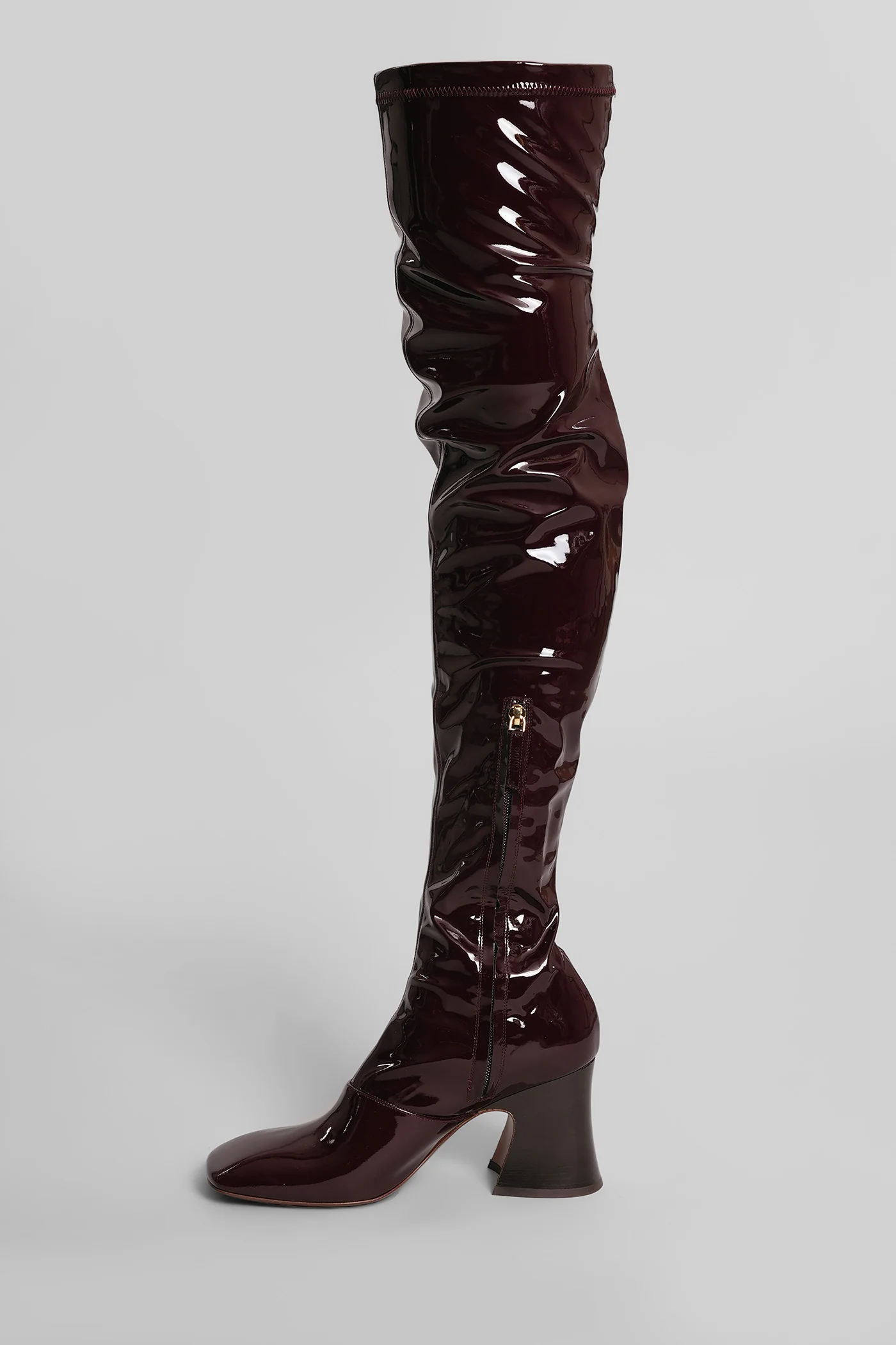Janis High heels boots in bordeaux patent leather - Image 3