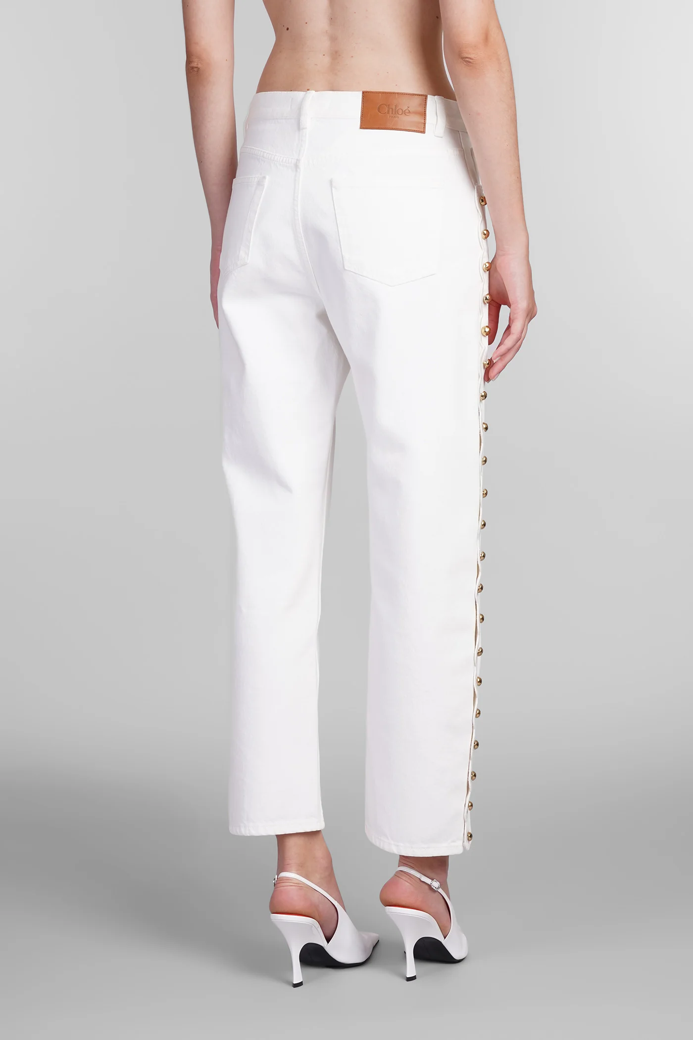 Jeans in white denim - Image 3