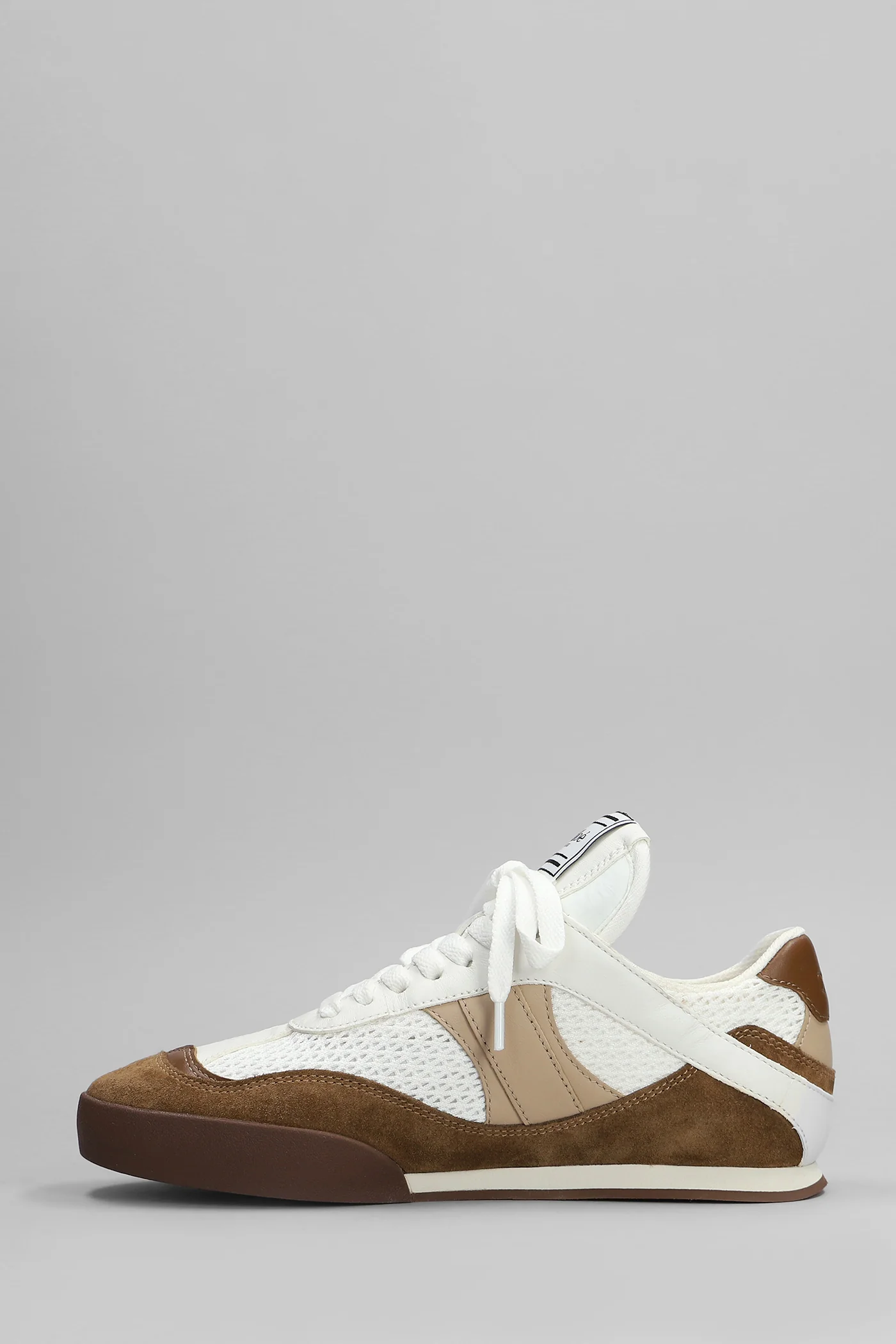 Kick Sneakers in white Suede and fabric - Image 3