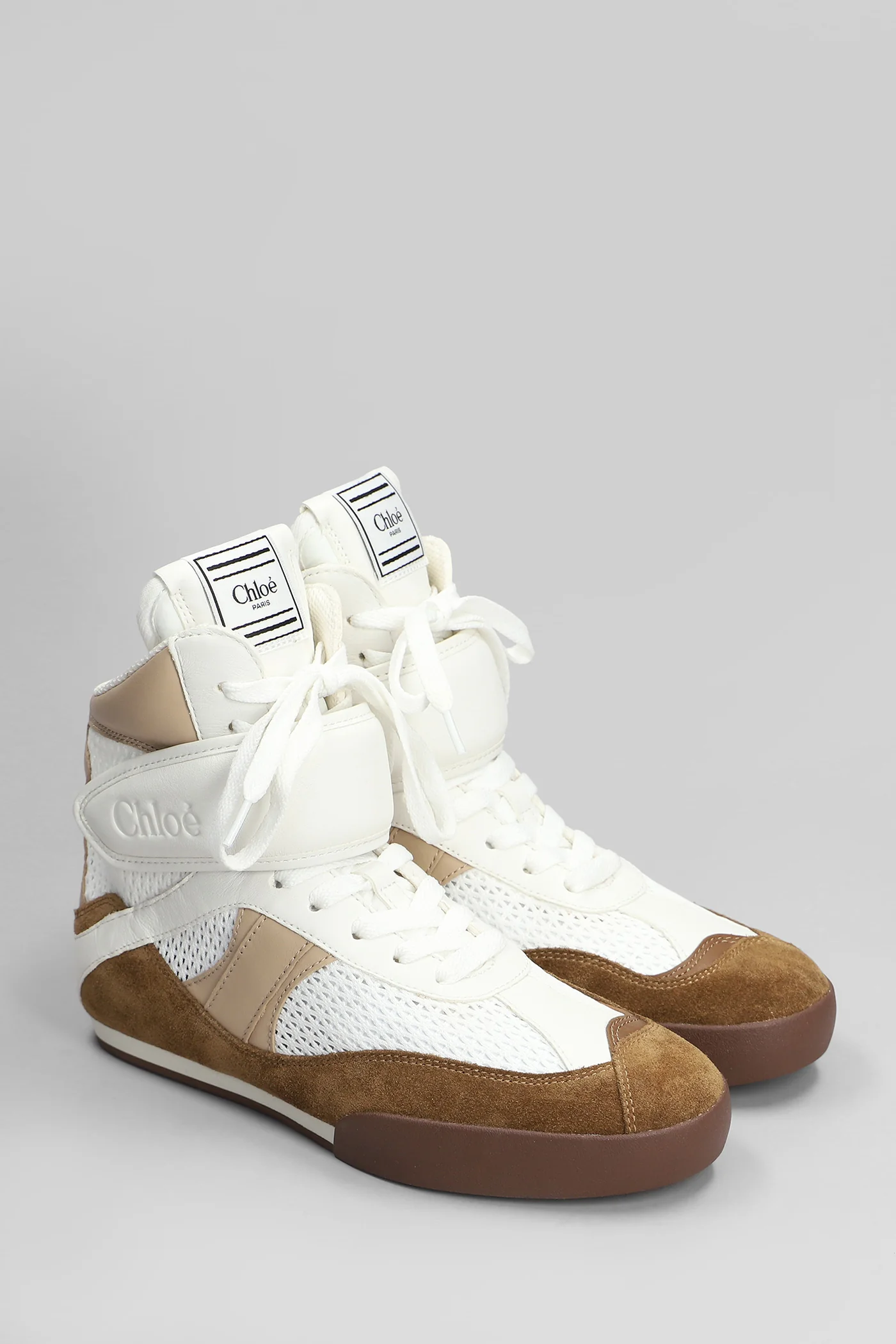 Kick Sneakers in white Suede and fabric - Image 2
