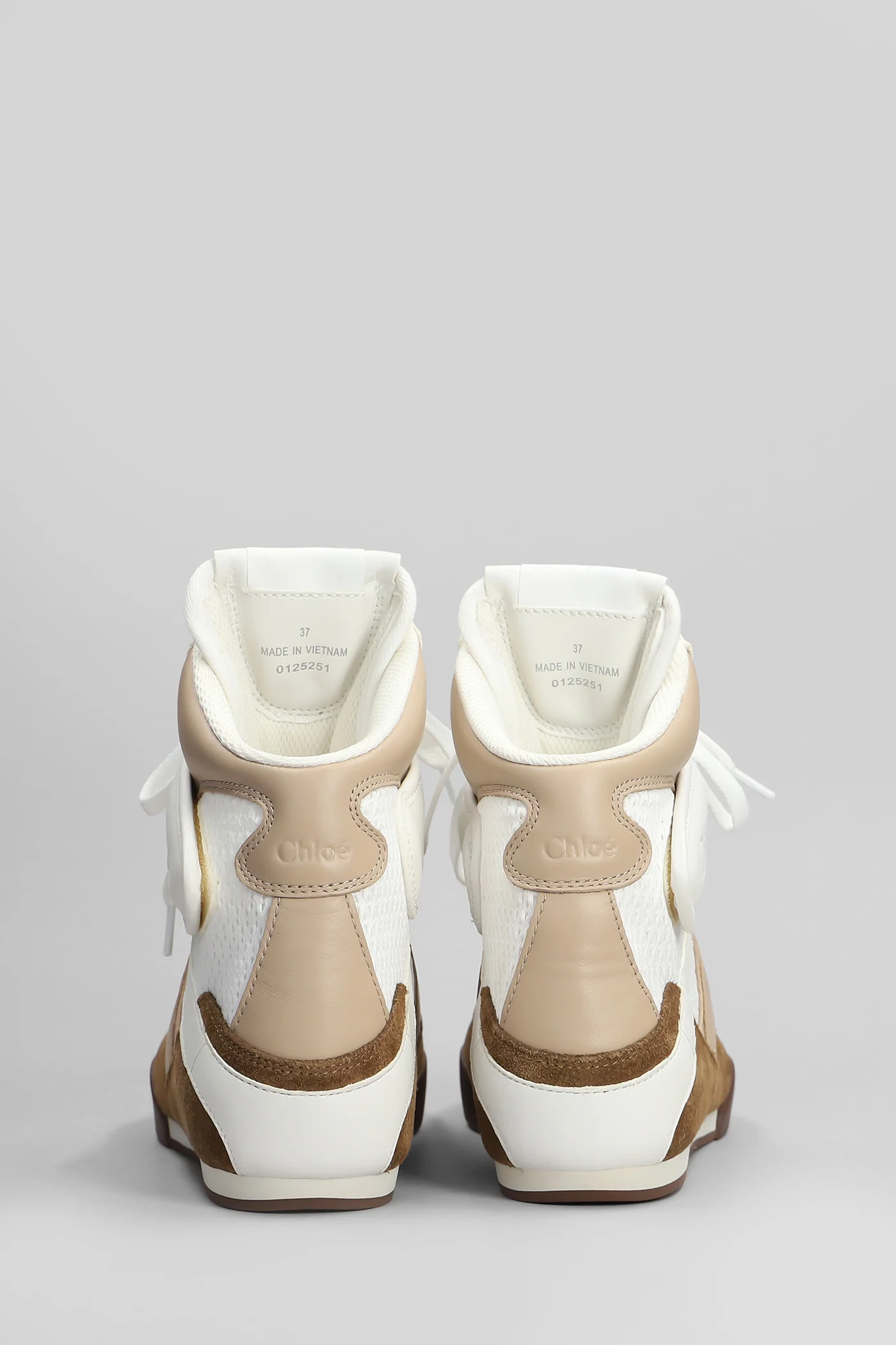 Kick Sneakers in white Suede and fabric - Image 4