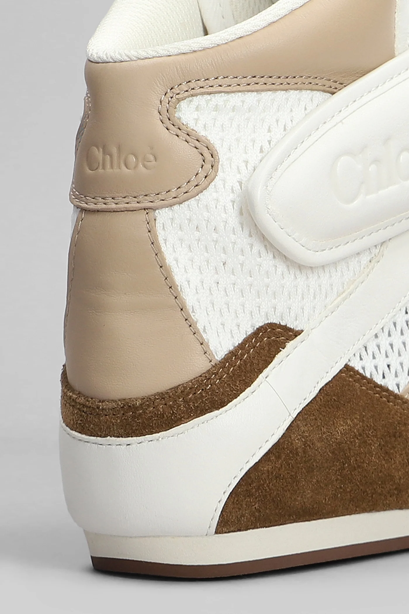Kick Sneakers in white Suede and fabric - Image 5