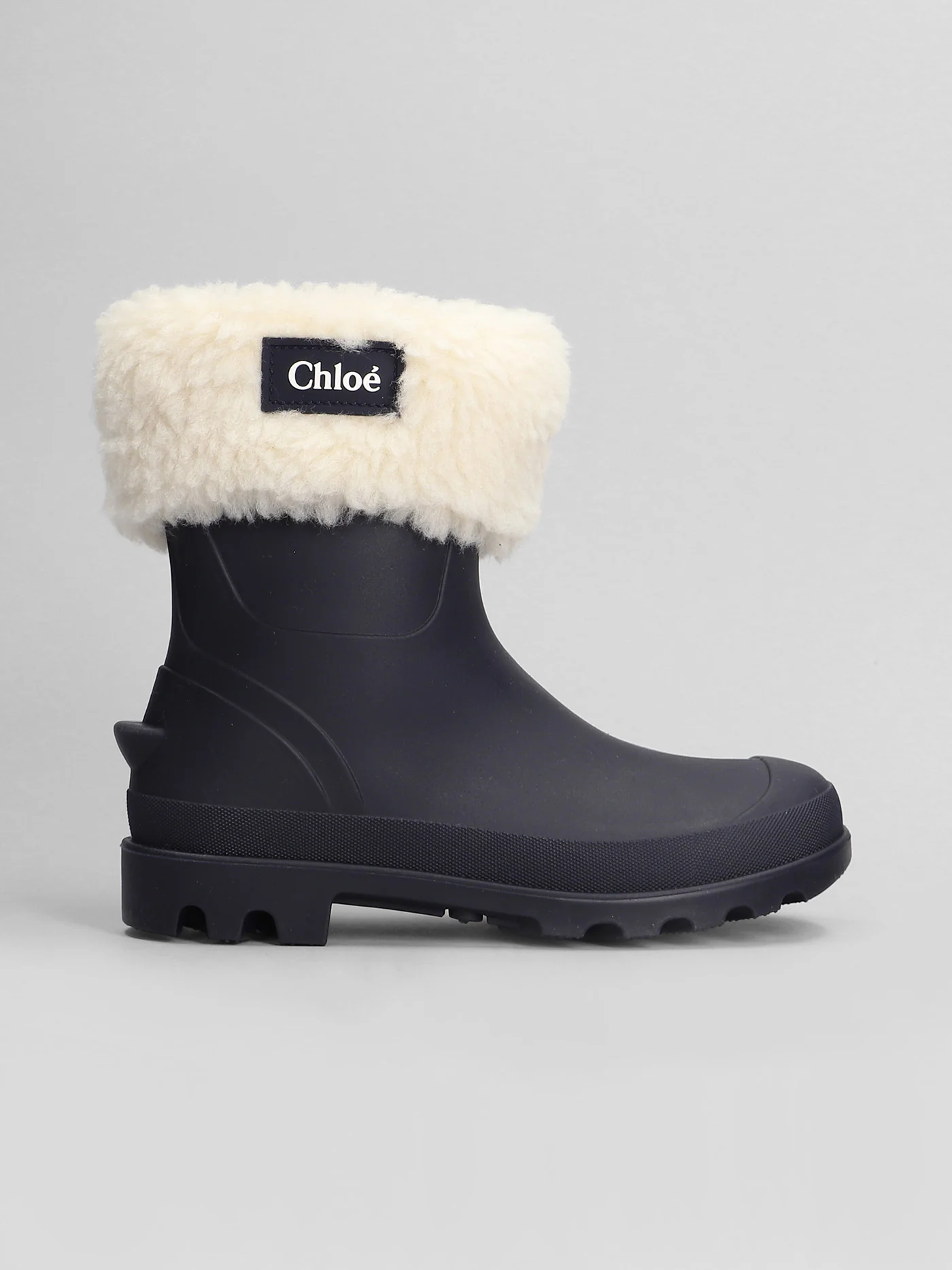 Combat boots in blue Synthetic