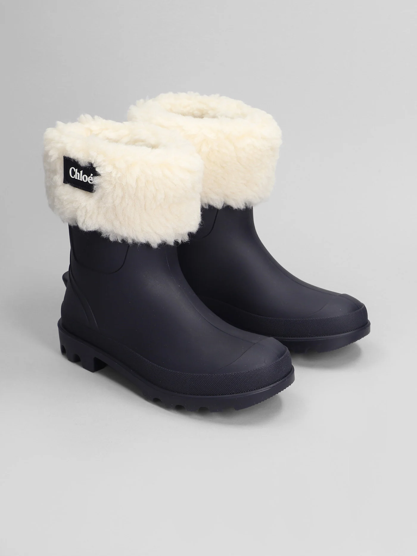 Combat boots in blue Synthetic - Image 2