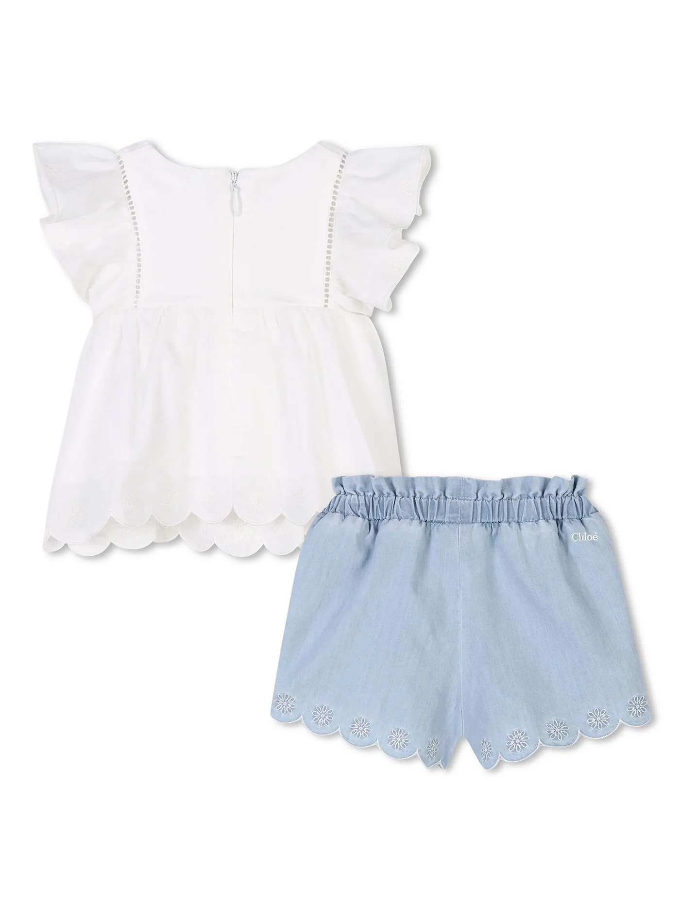Jumpsuit in white cotton - Image 2