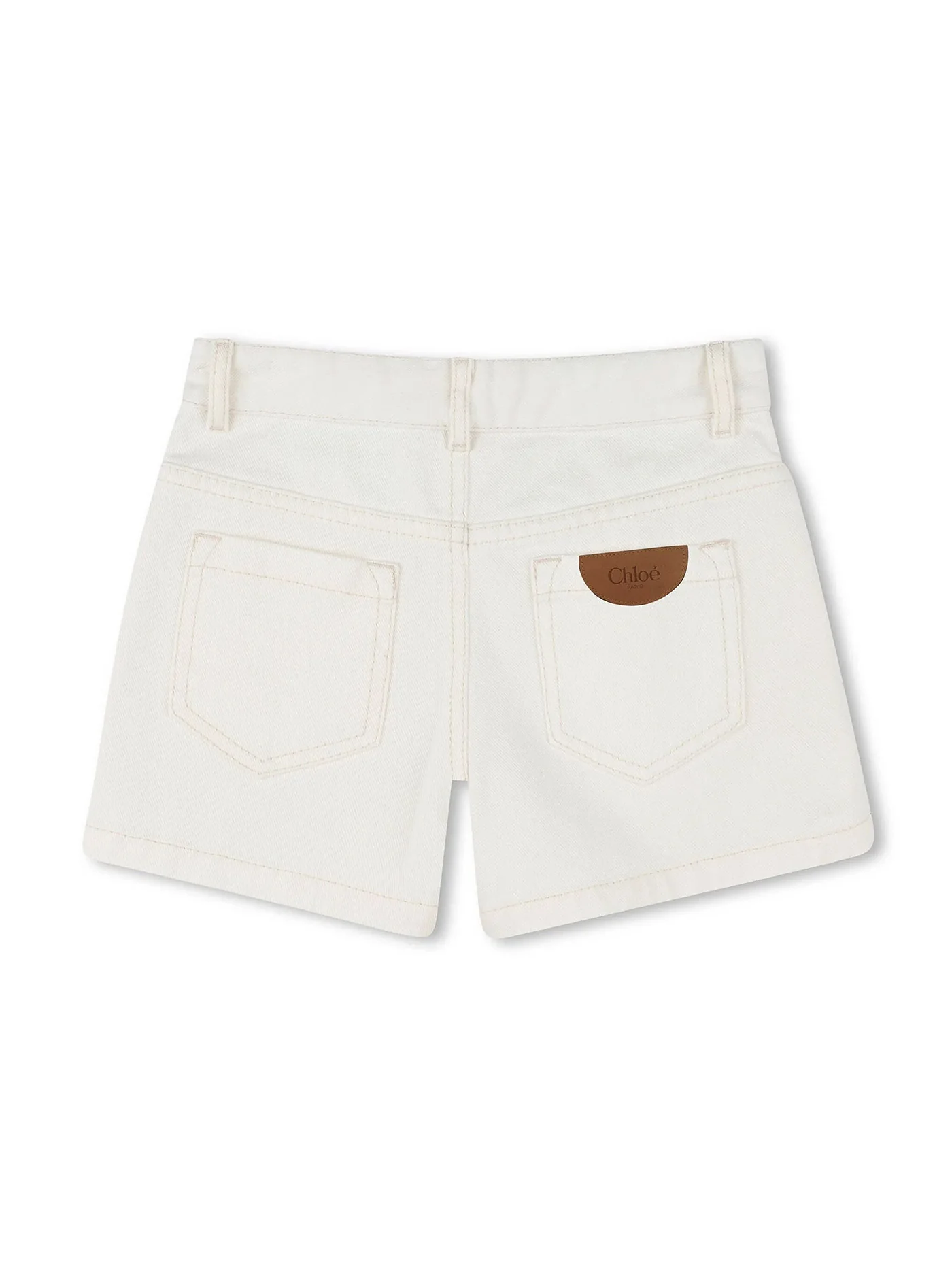 Shorts in beige cotton - Image 2