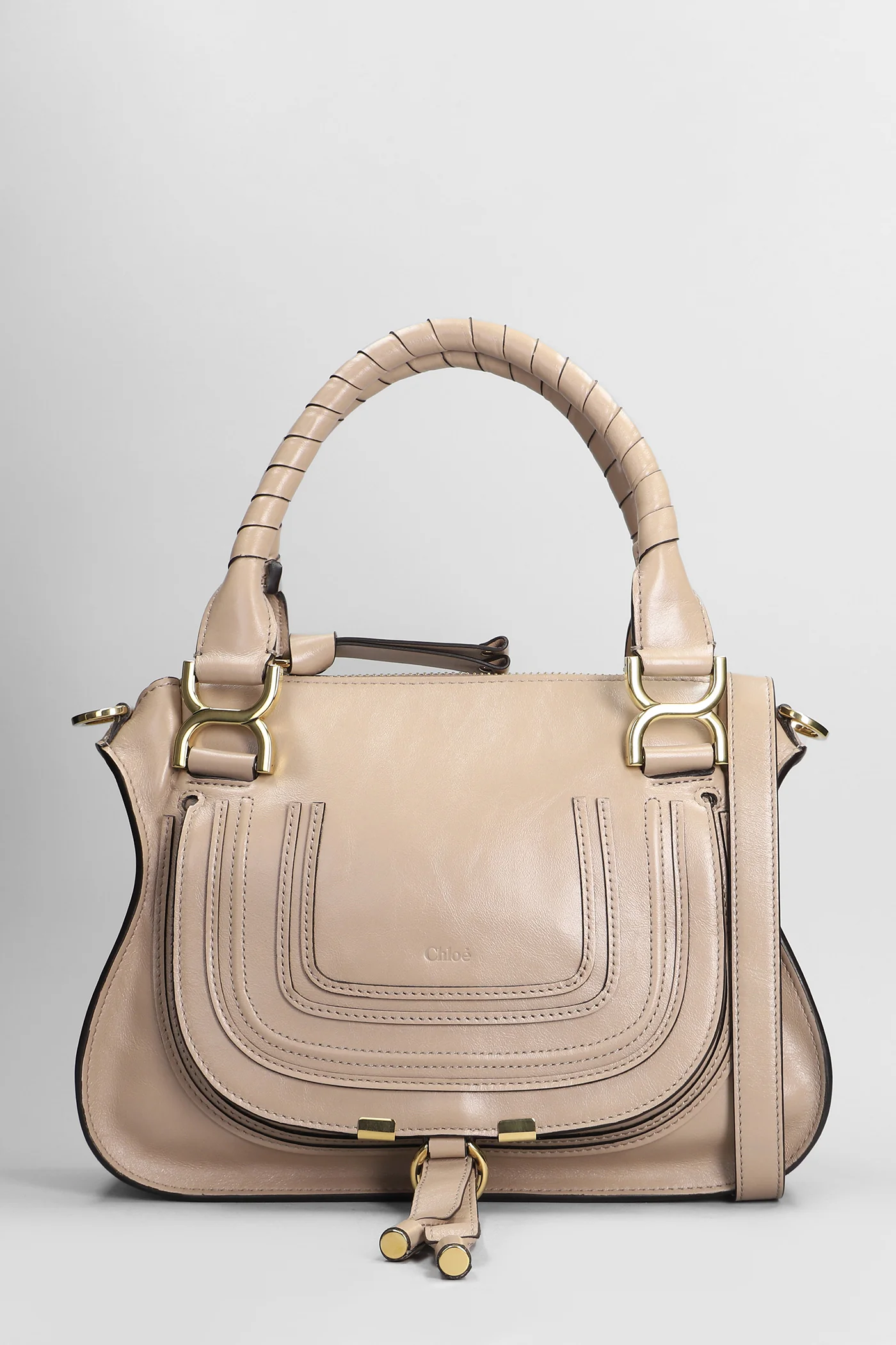 Mercie Shoulder bag in beige leather