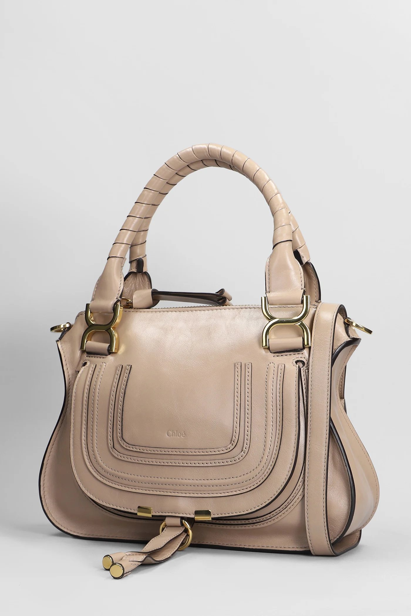 Mercie Shoulder bag in beige leather - Image 2