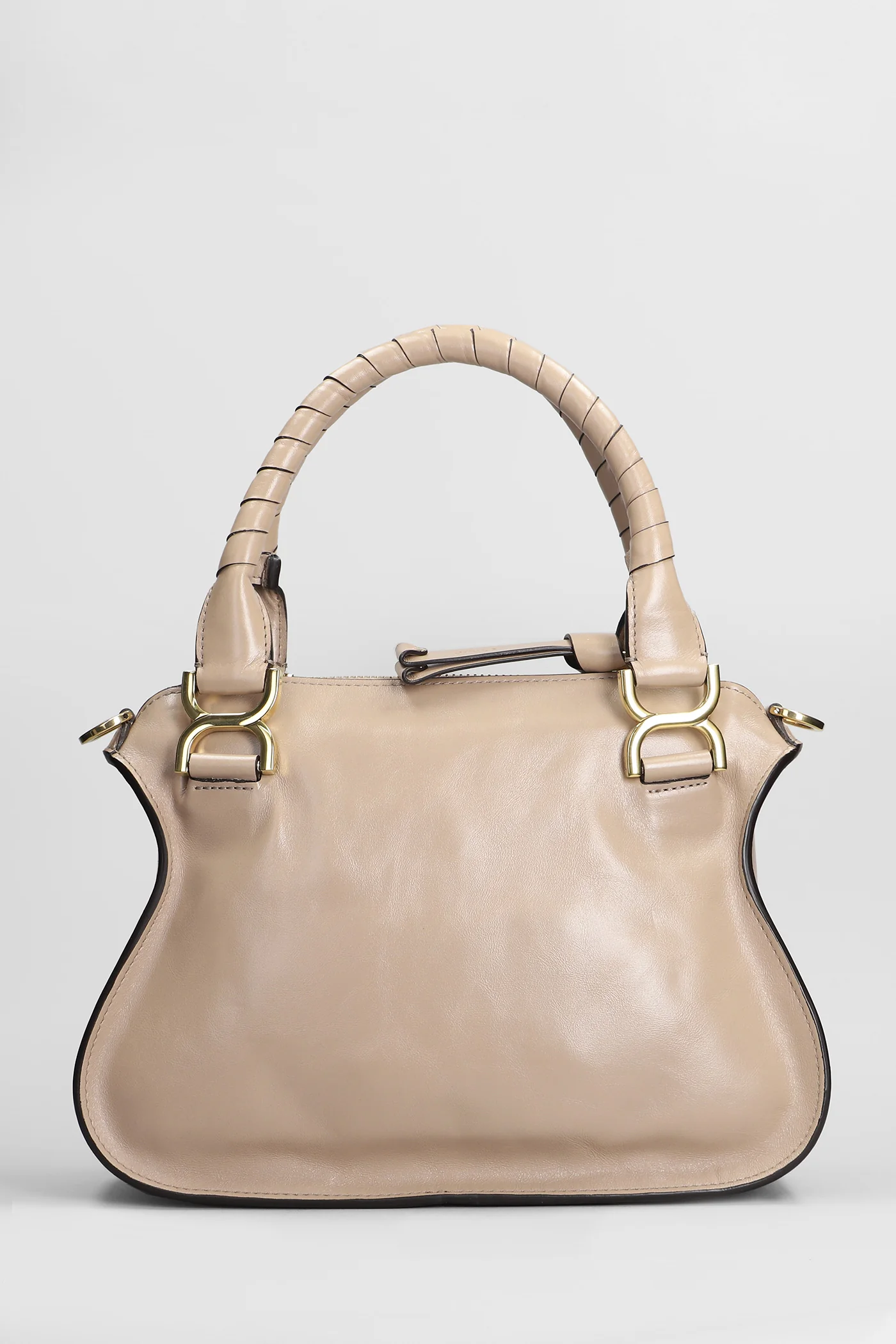 Mercie Shoulder bag in beige leather - Image 3