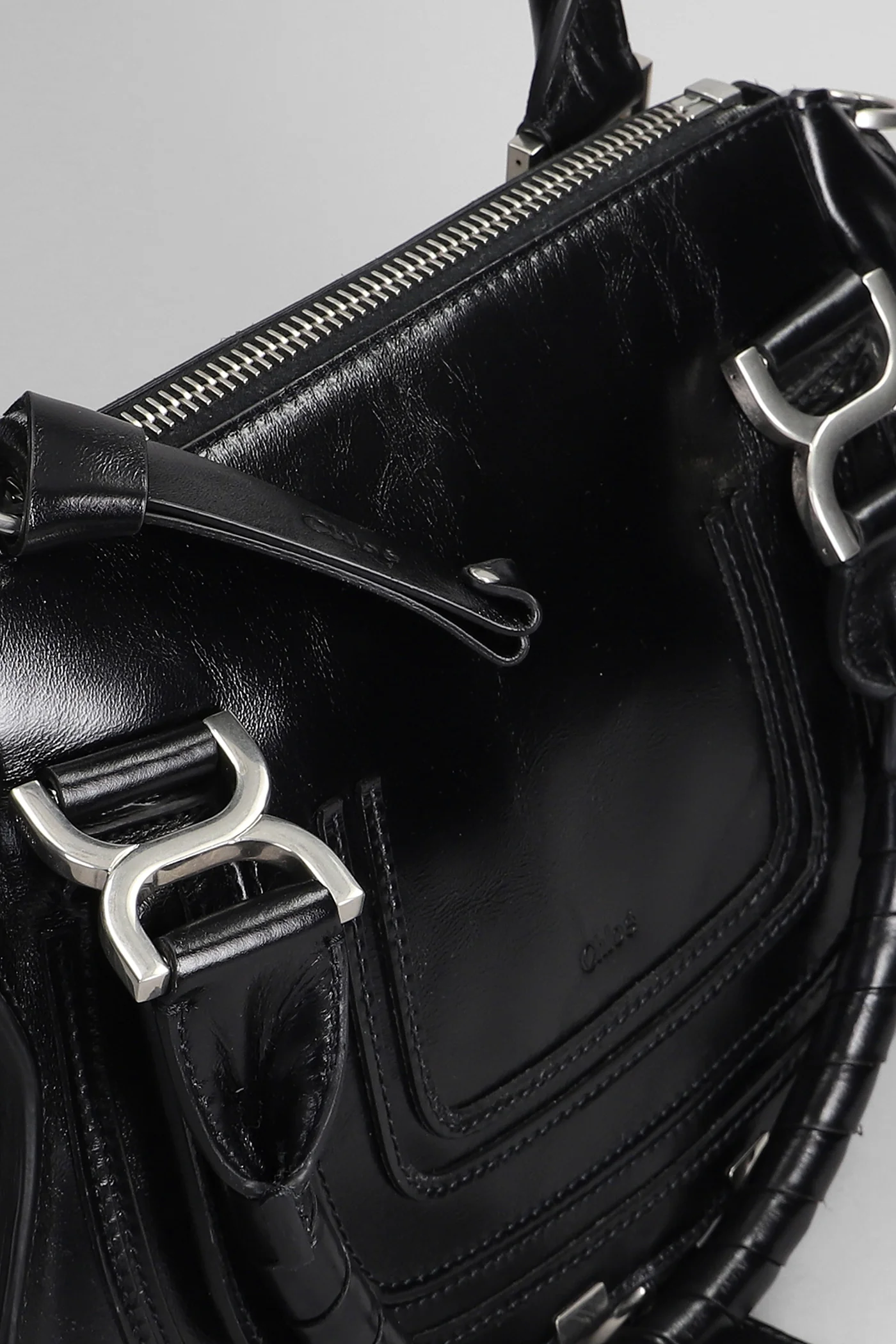 Mercie Shoulder bag in black leather - Image 4