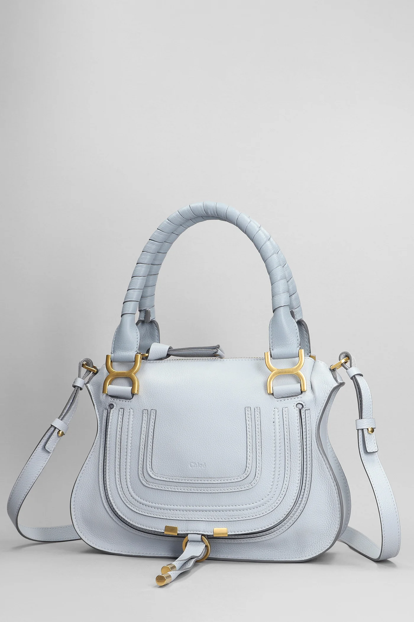 Mercie Shoulder bag in cyan leather - Image 2