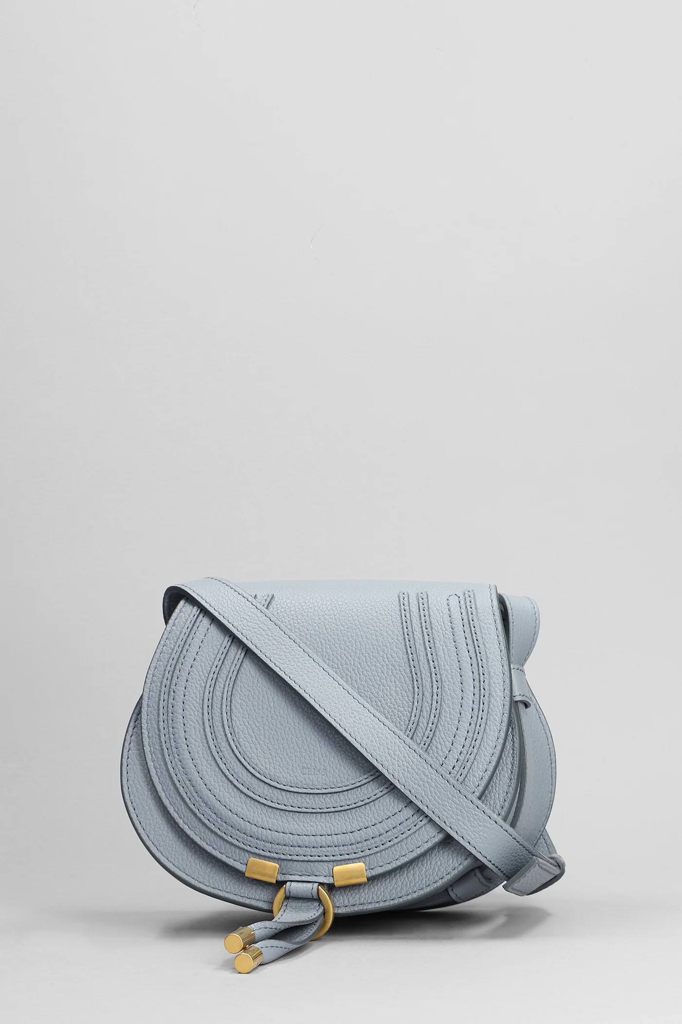 Mercie Shoulder bag in cyan leather - Image 2