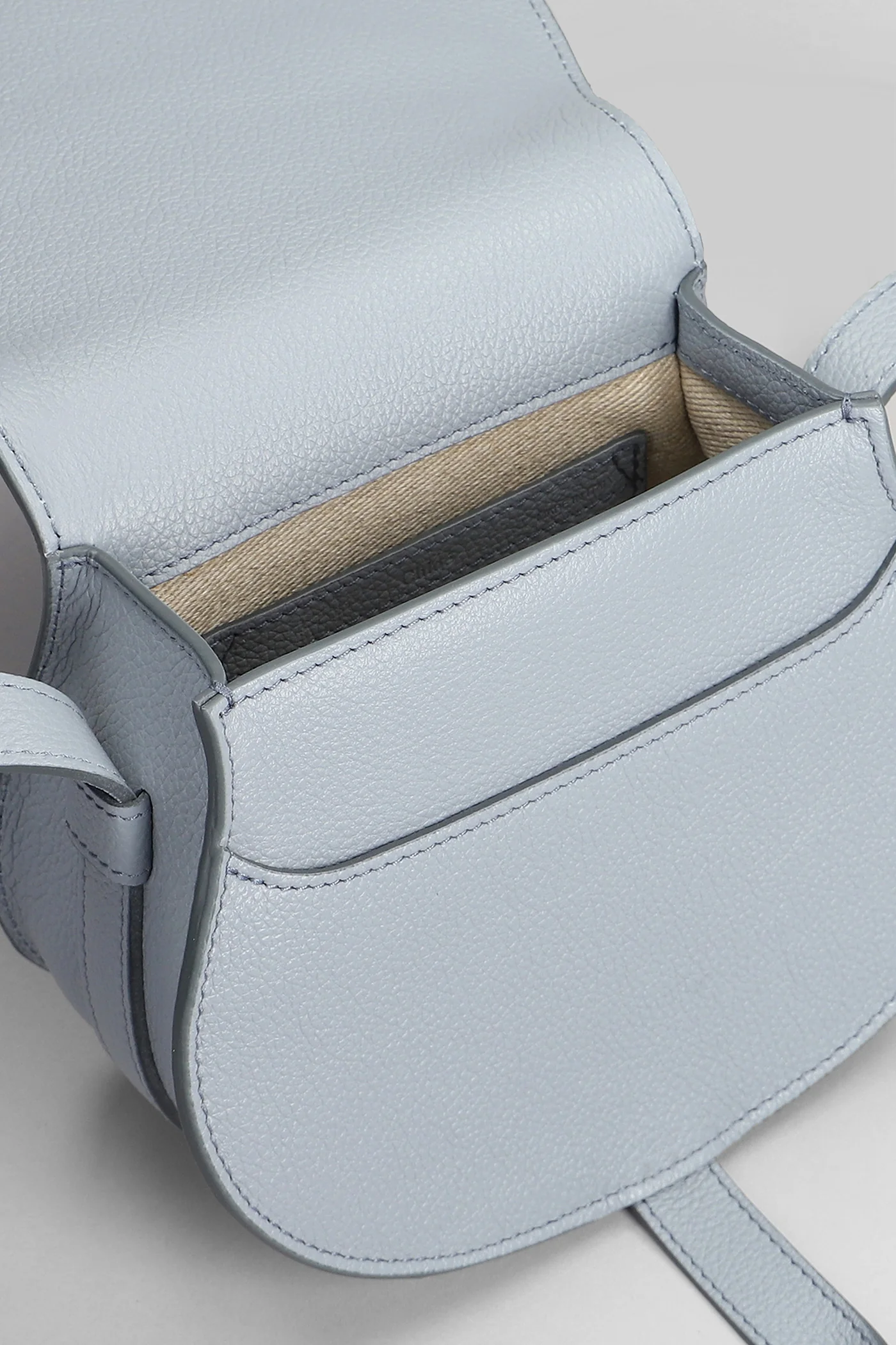 Mercie Shoulder bag in cyan leather - Image 4