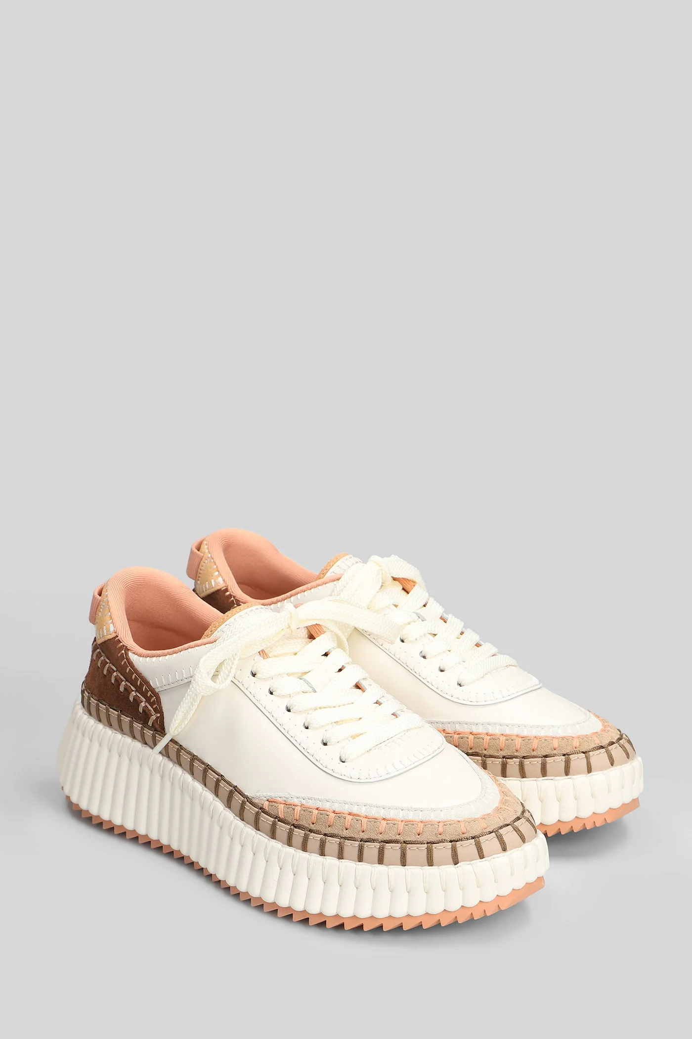 Nama Sneakers in white suede and leather - Image 2