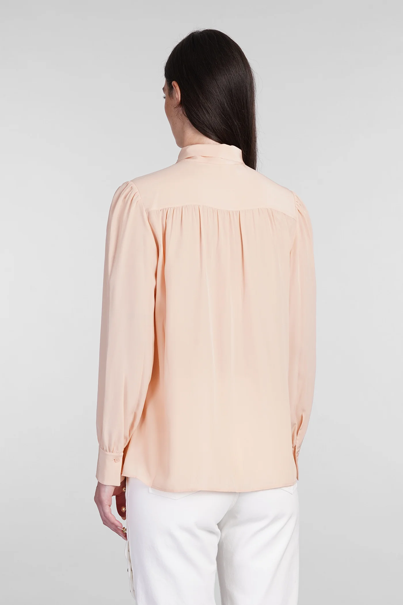 Shirt in rose-pink silk - Image 3