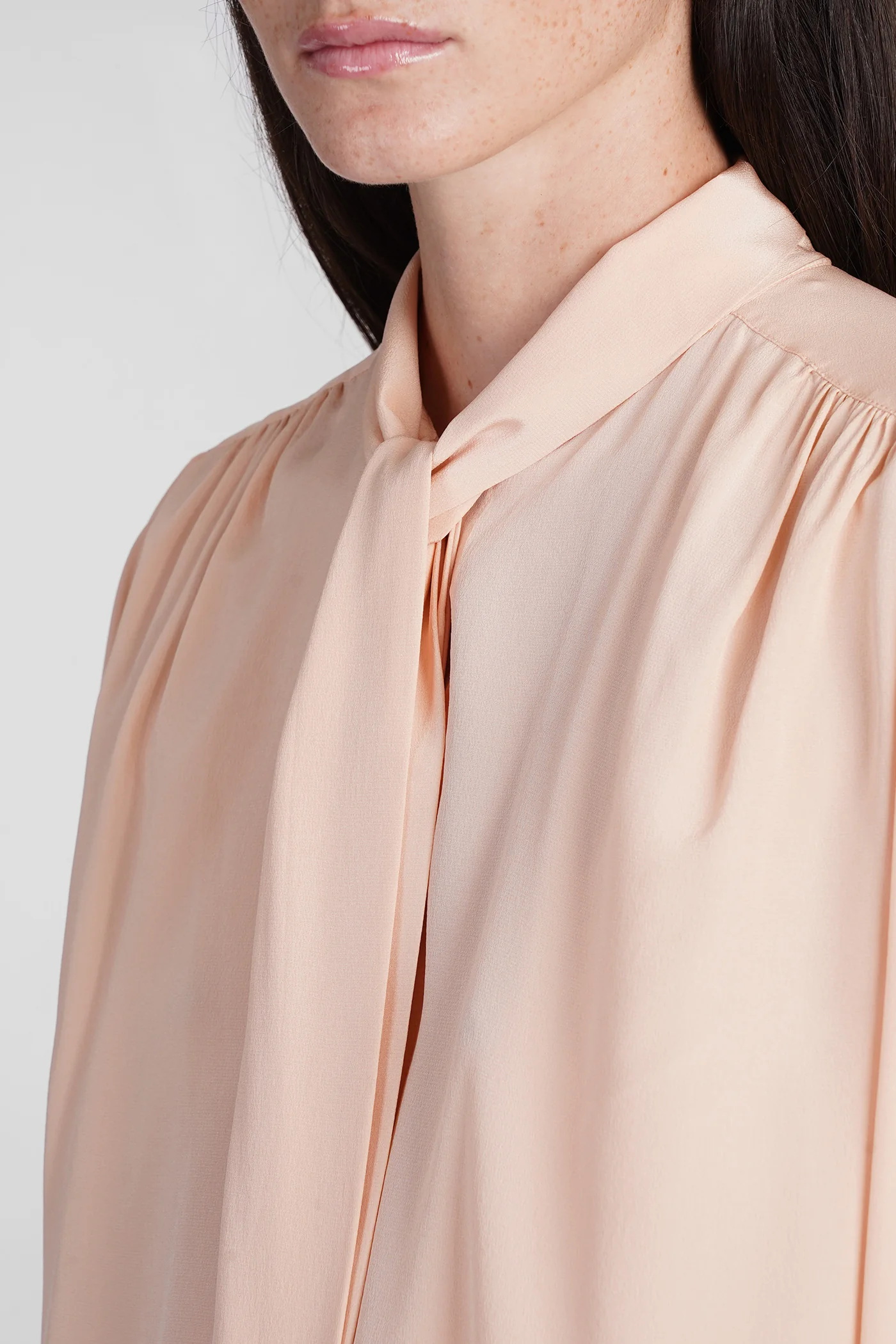 Shirt in rose-pink silk - Image 5