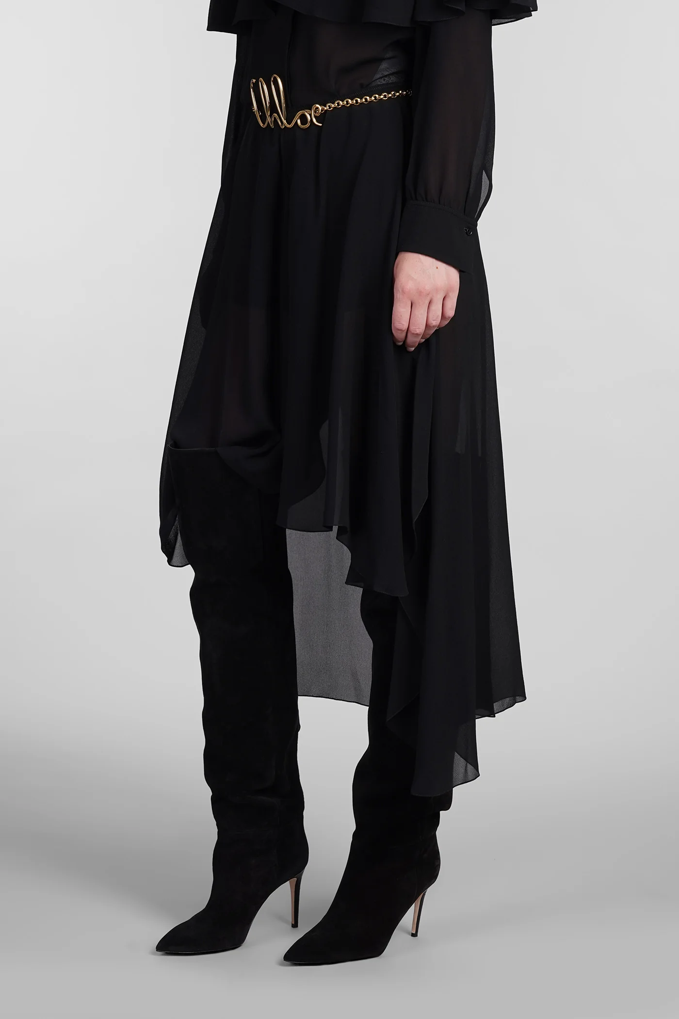 Shorts in black silk - Image 4