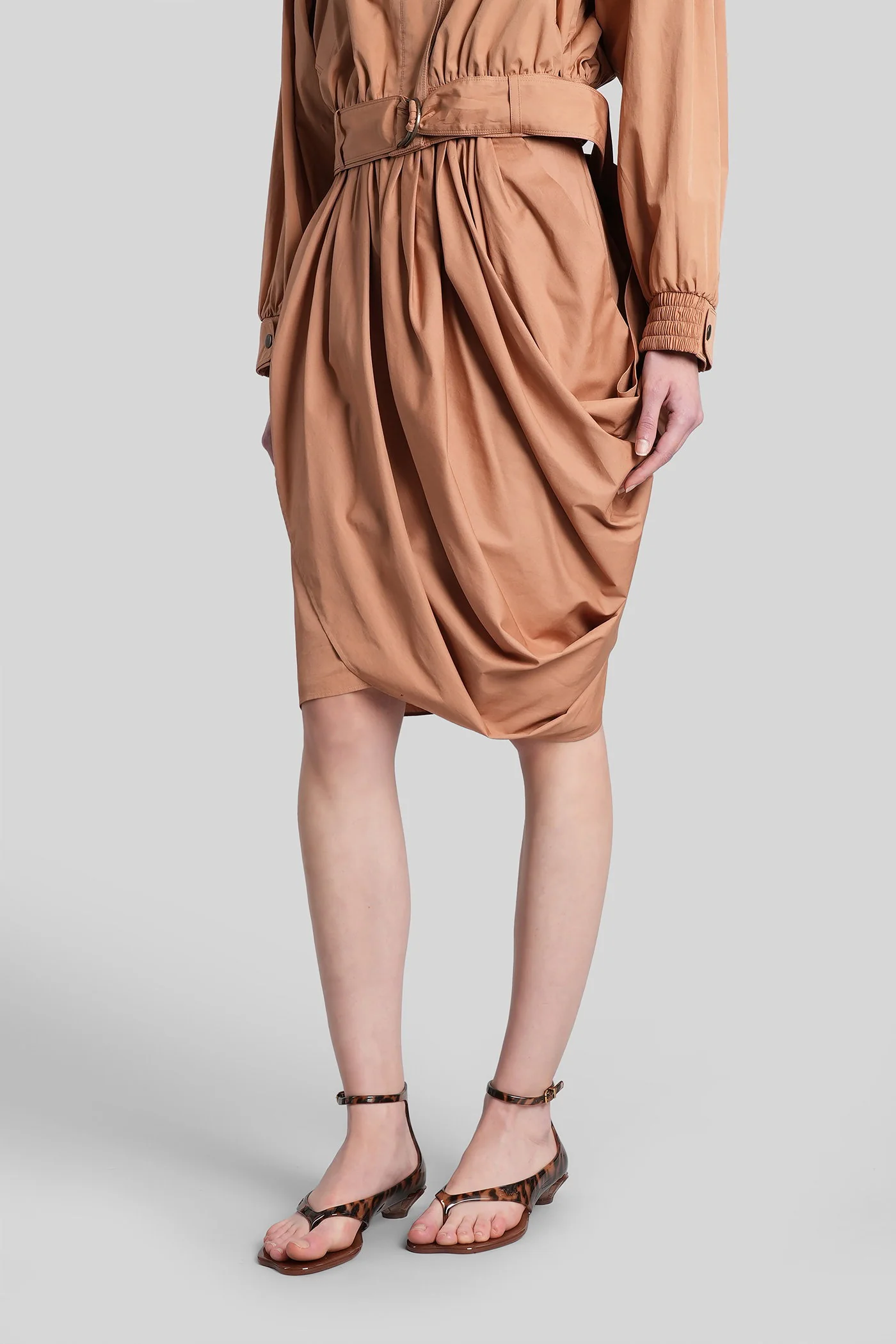 Skirt in brown cotton - Image 4